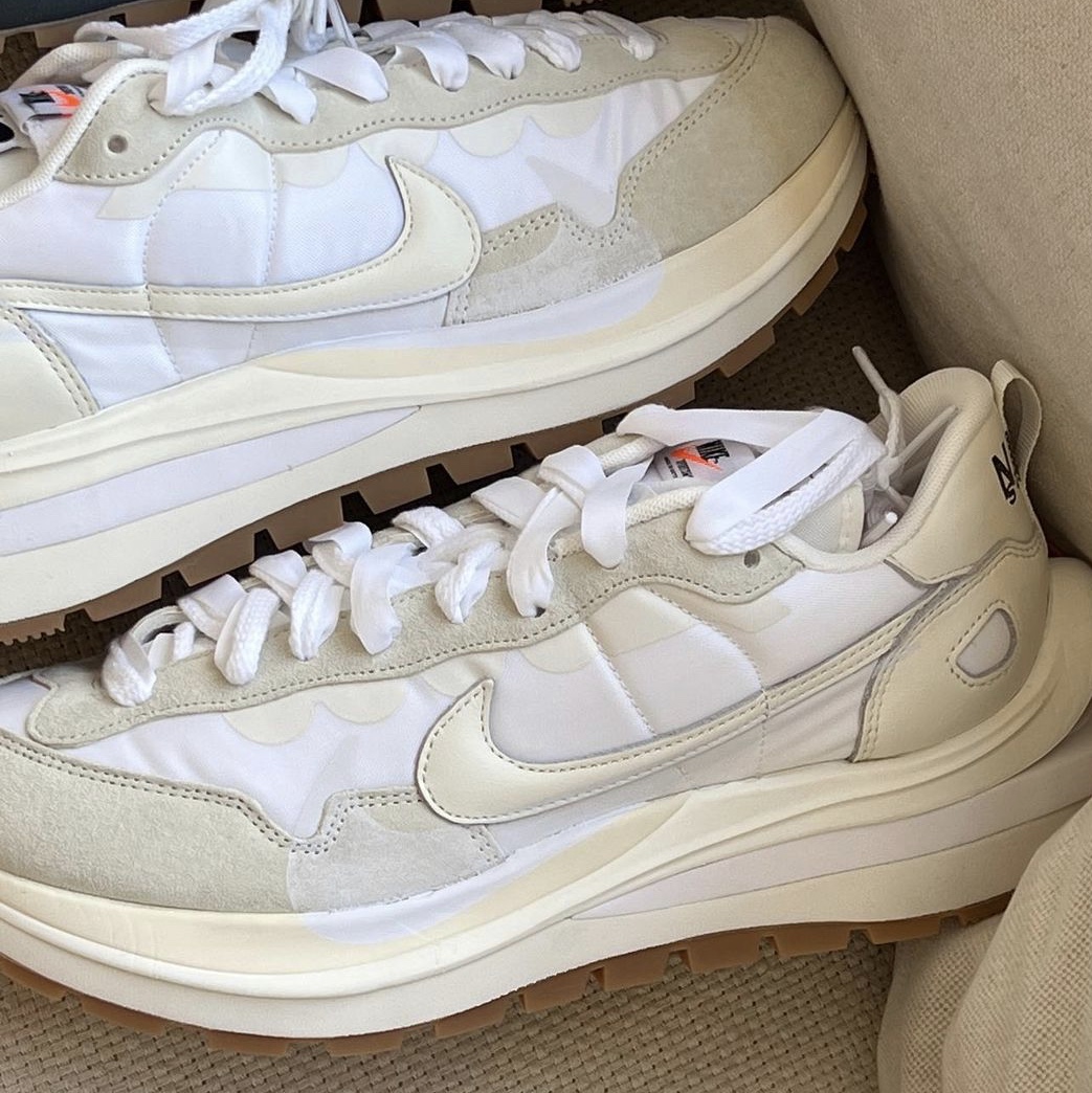 Nike x Sacai VaporWaffle White and Gum 착용 스타일