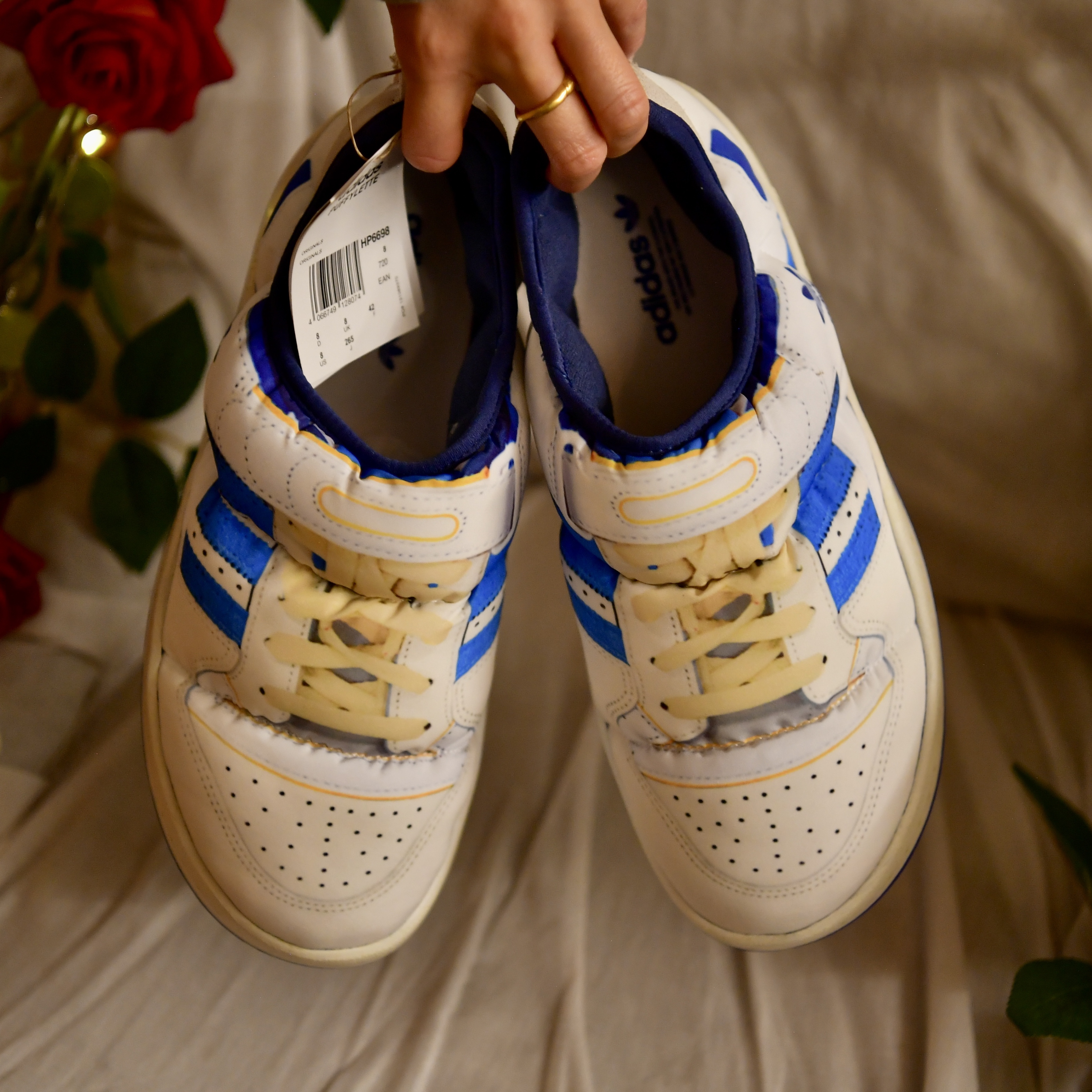 Adidas Puffylette Forum 84 Cloud White 착용 스타일 - 3