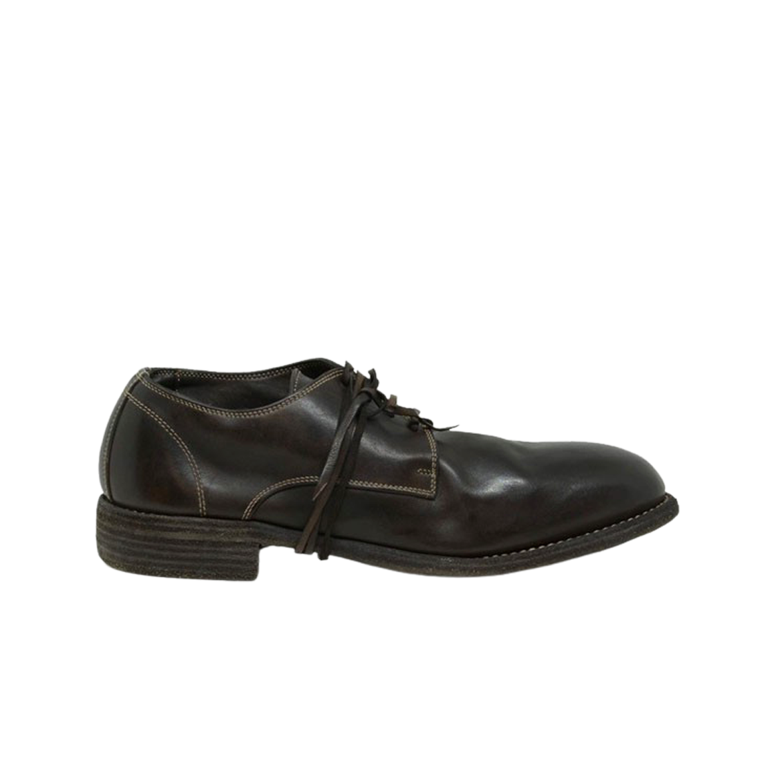 구이디 992 홀스 풀 그레인 레더 더비 다크 브라운(Guidi 992 Horse Full Grain Leather Derby Dark Brown)