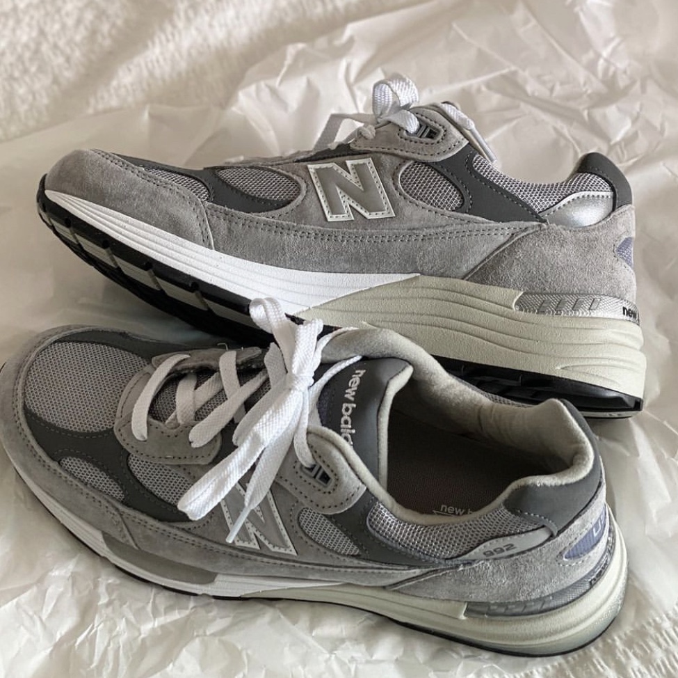 New Balance 992 Made in USA Grey - D Standard 착용 스타일
