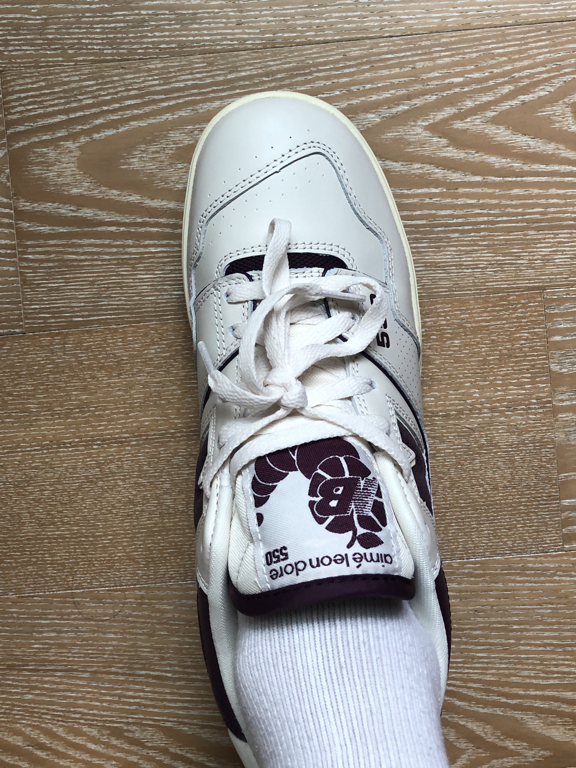 New Balance x Aime Leon Dore 550 Purple 착용 스타일 - 4