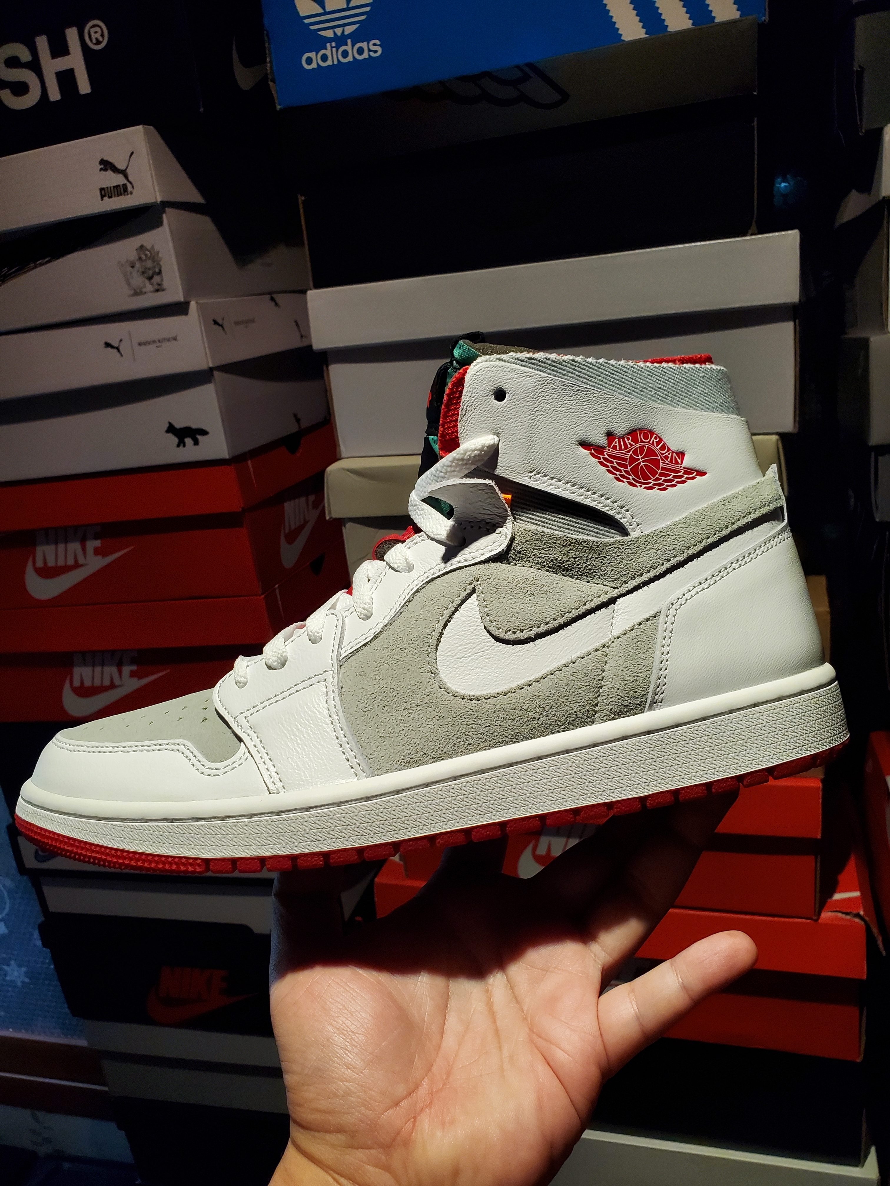 Jordan 1 Zoom Air CMFT White True Red 착용 스타일 - 2