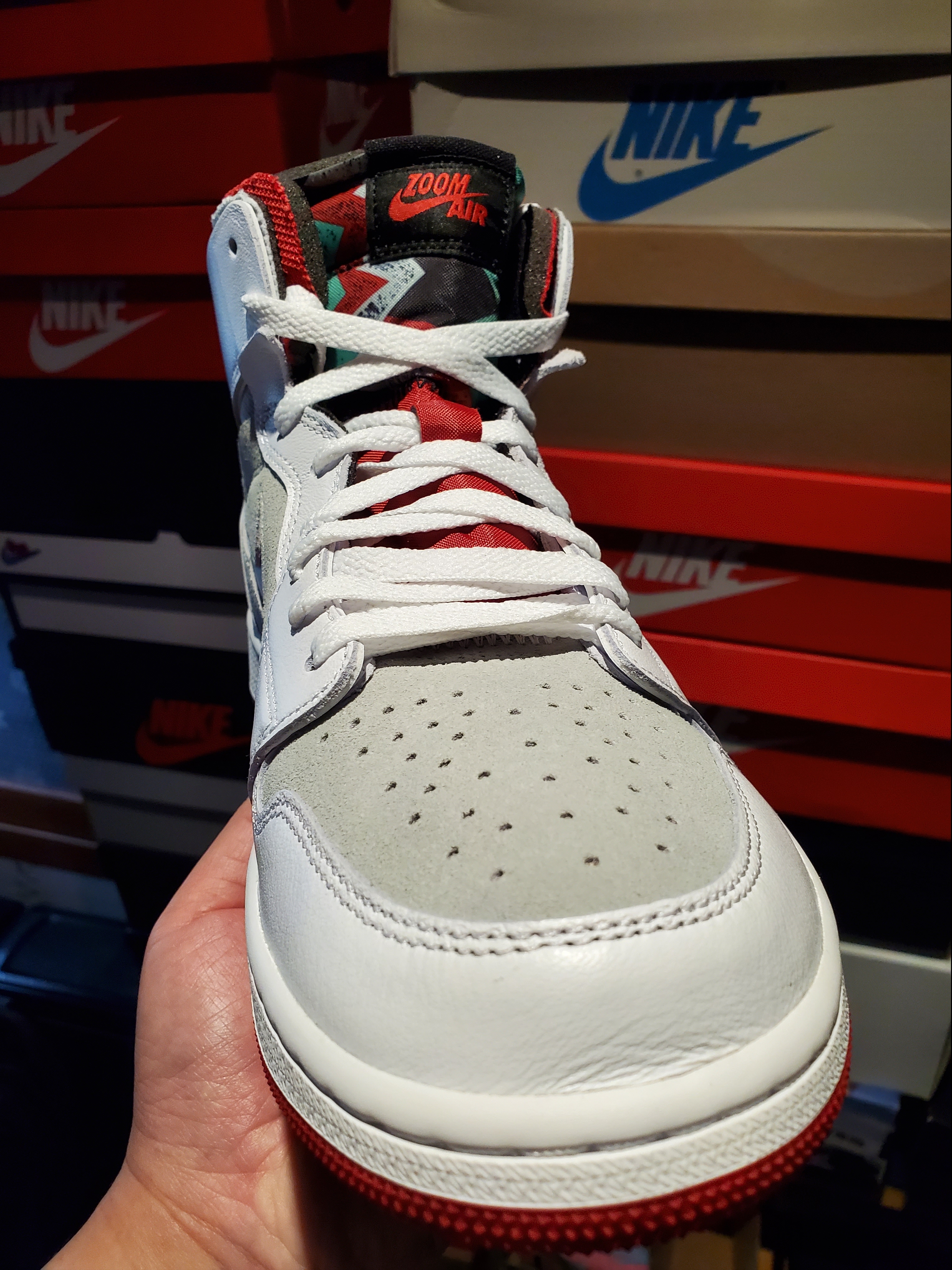 Jordan 1 Zoom Air CMFT White True Red 착용 스타일 - 1