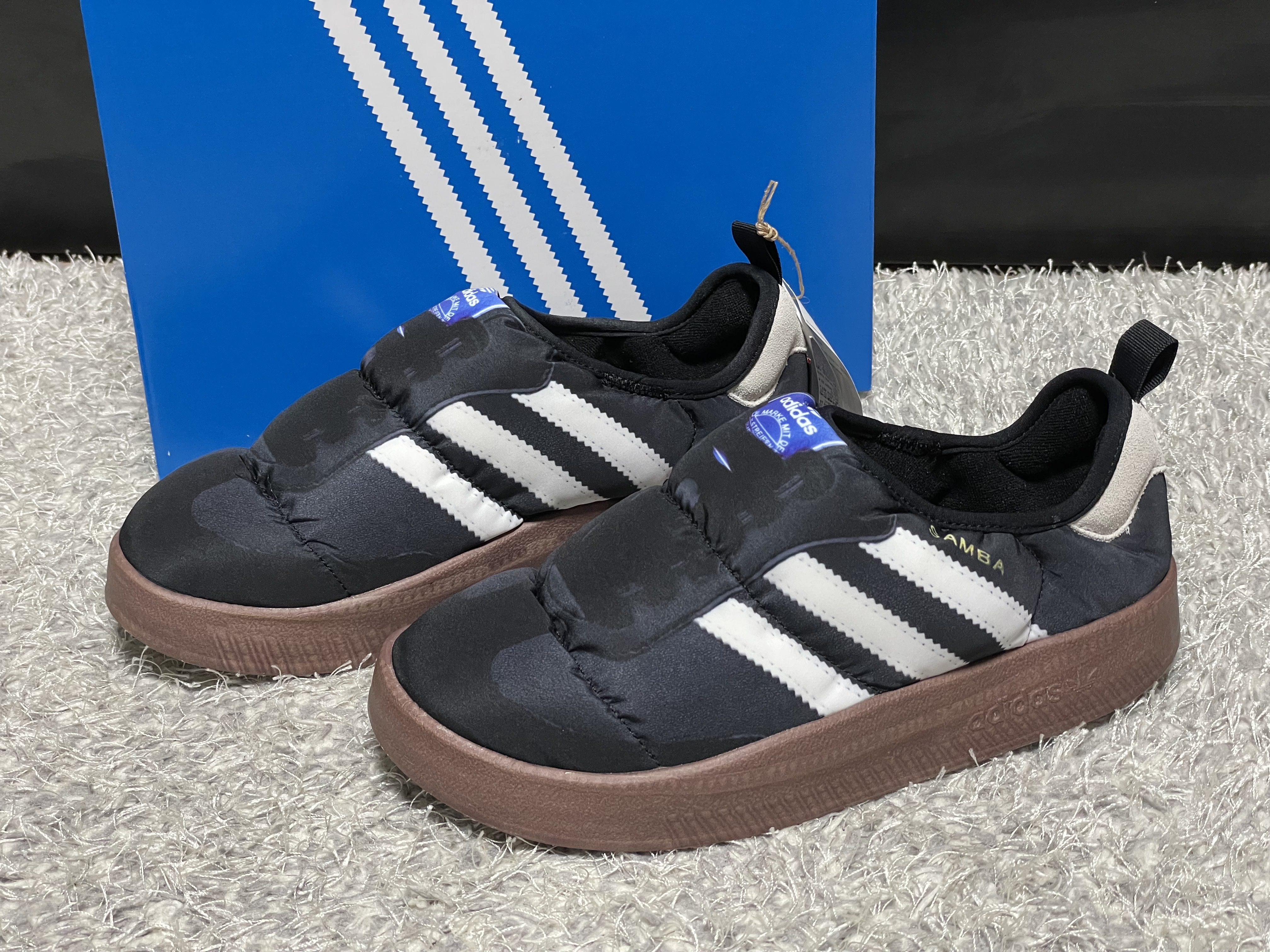 Adidas Puffylette Samba Core Black 착용 스타일 - 1