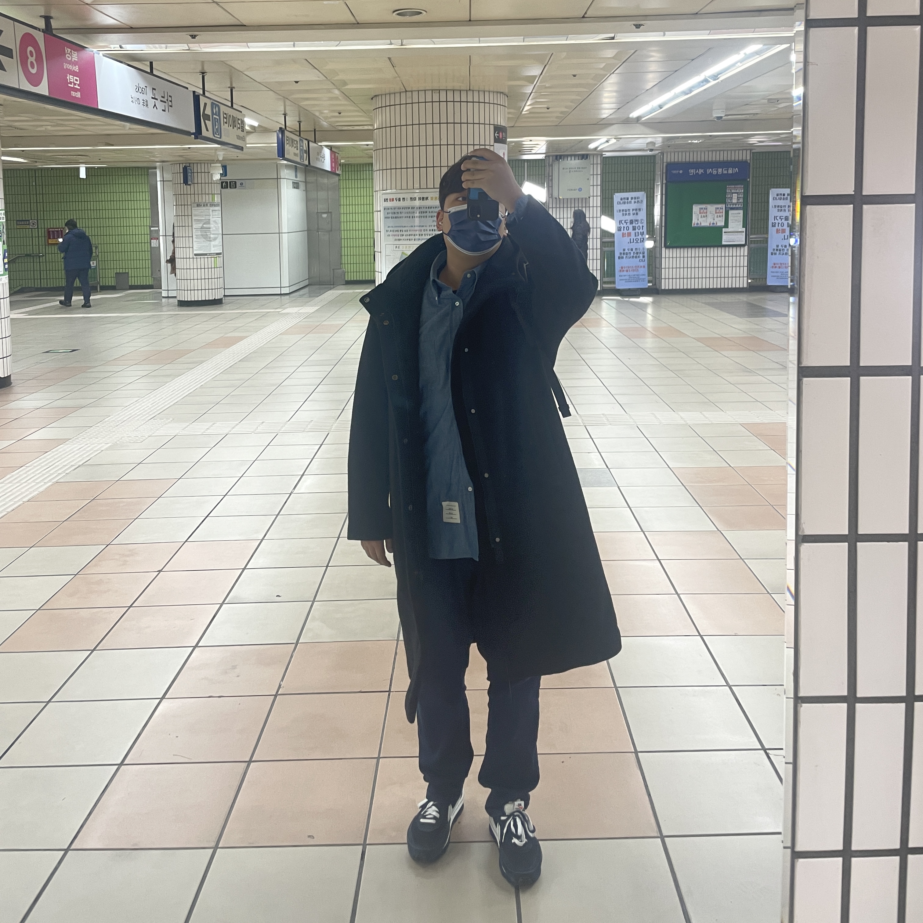 Nike x Sacai x Fragment LDWaffle Blackened Blue 착용 스타일