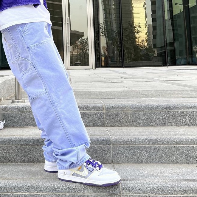 Nike x Union Dunk Low Passport Pack Court Purple White 착용 스타일