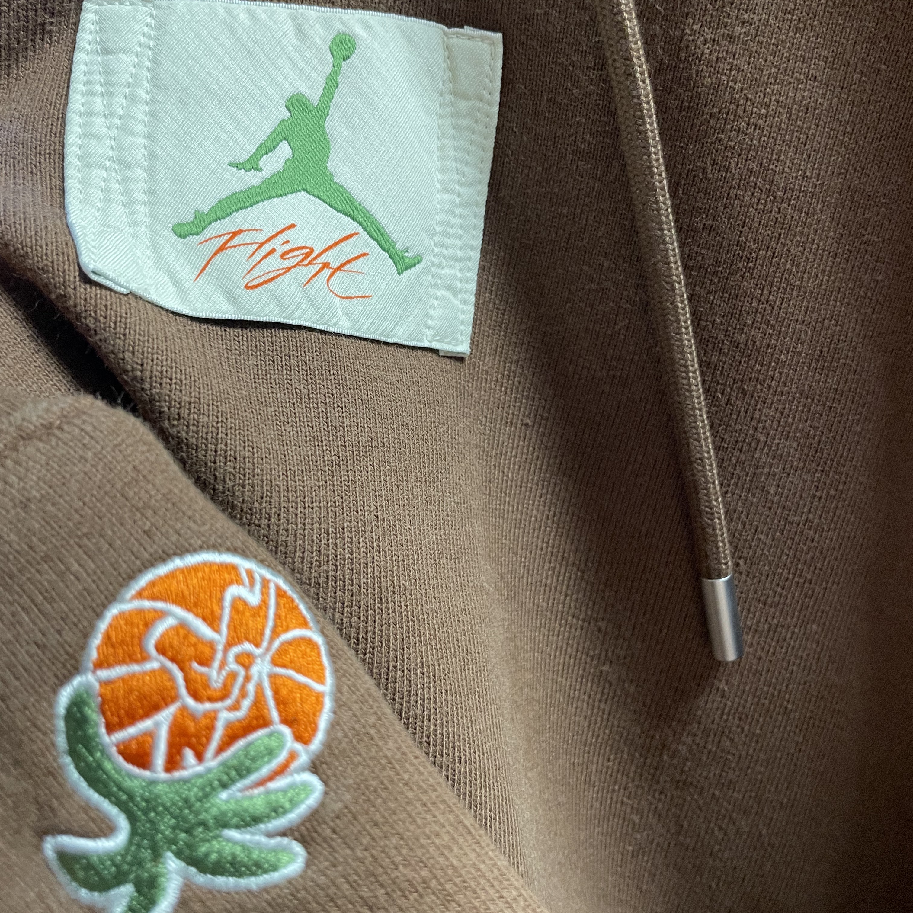 Jordan x Titan Hoodie Corduroy Brown - Asia 착용 스타일 - 1