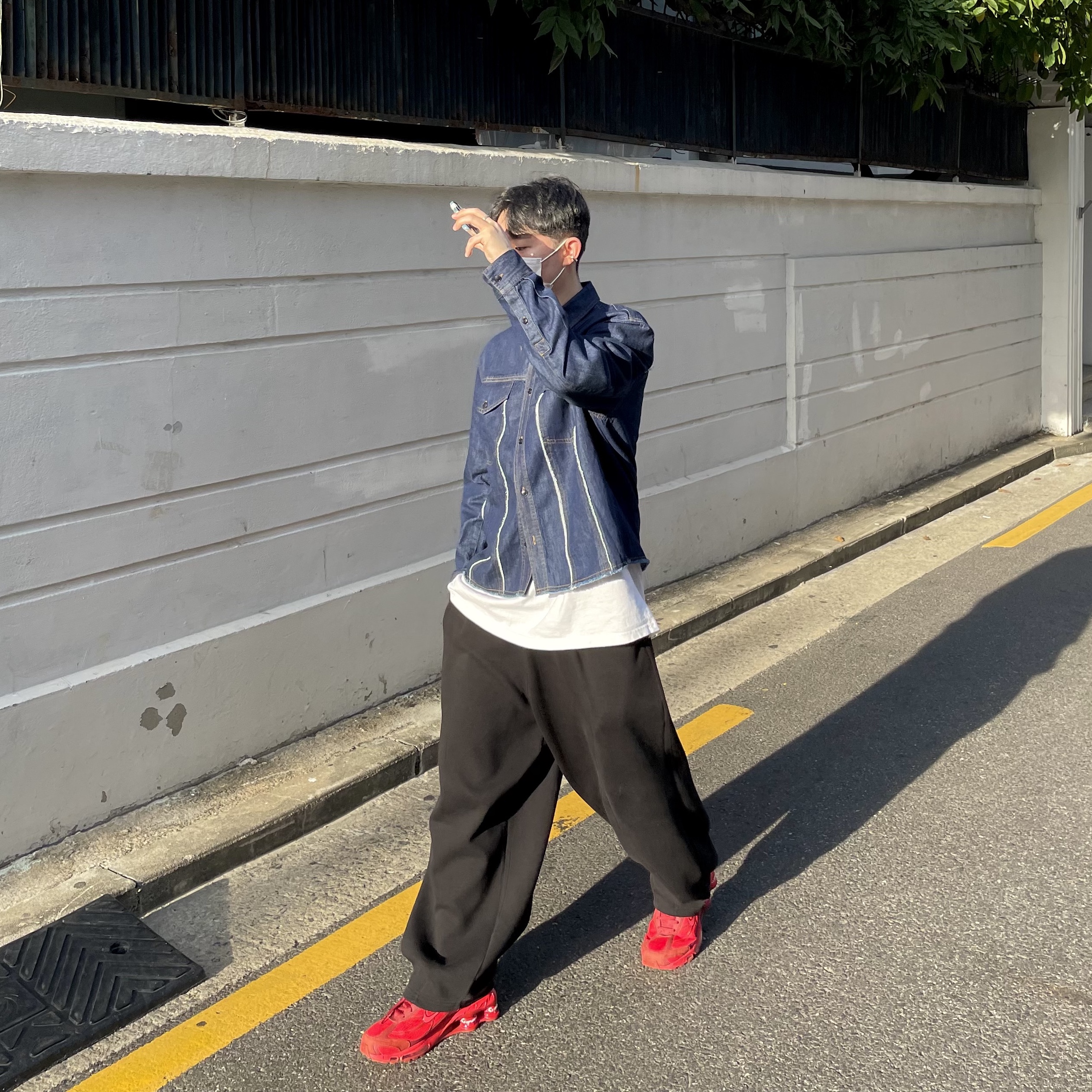 Nike x Supreme Shox Ride 2 SP Red 착용 스타일
