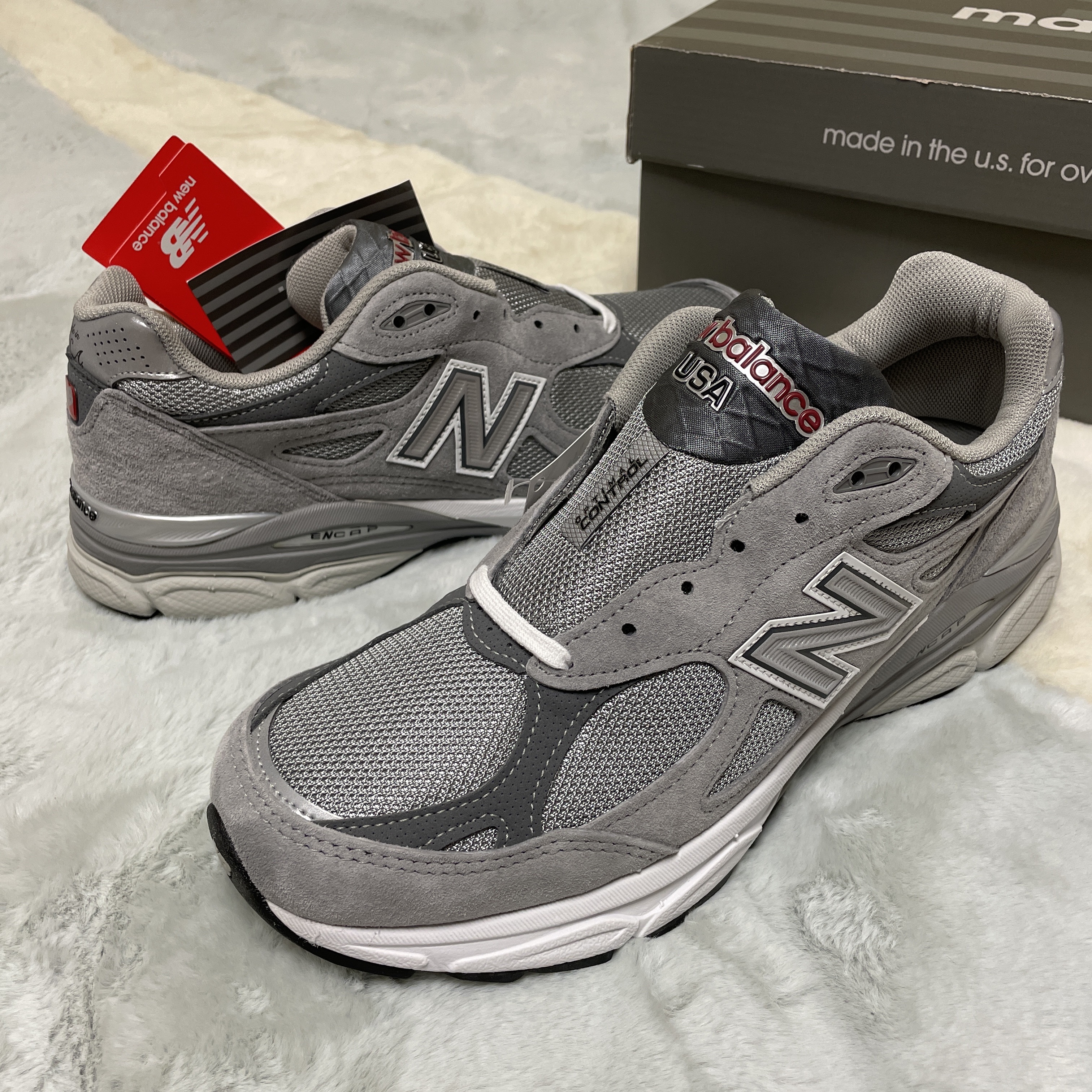 New Balance 990v3 Made in USA Grey - D Standard 착용 스타일