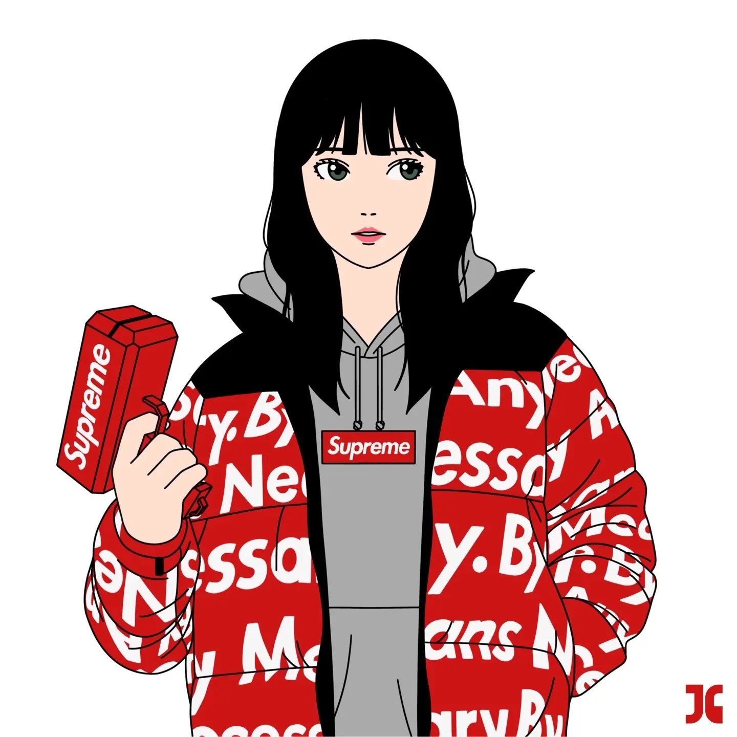 Supreme Hanging Lantern Red - 19FW, Nike x Supreme Air More Uptempo Suptempo Red 착용 스타일 - 2