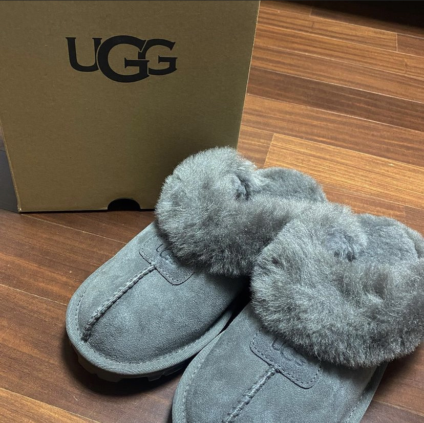 (W) UGG Coquette Slipper Grey 착용 스타일