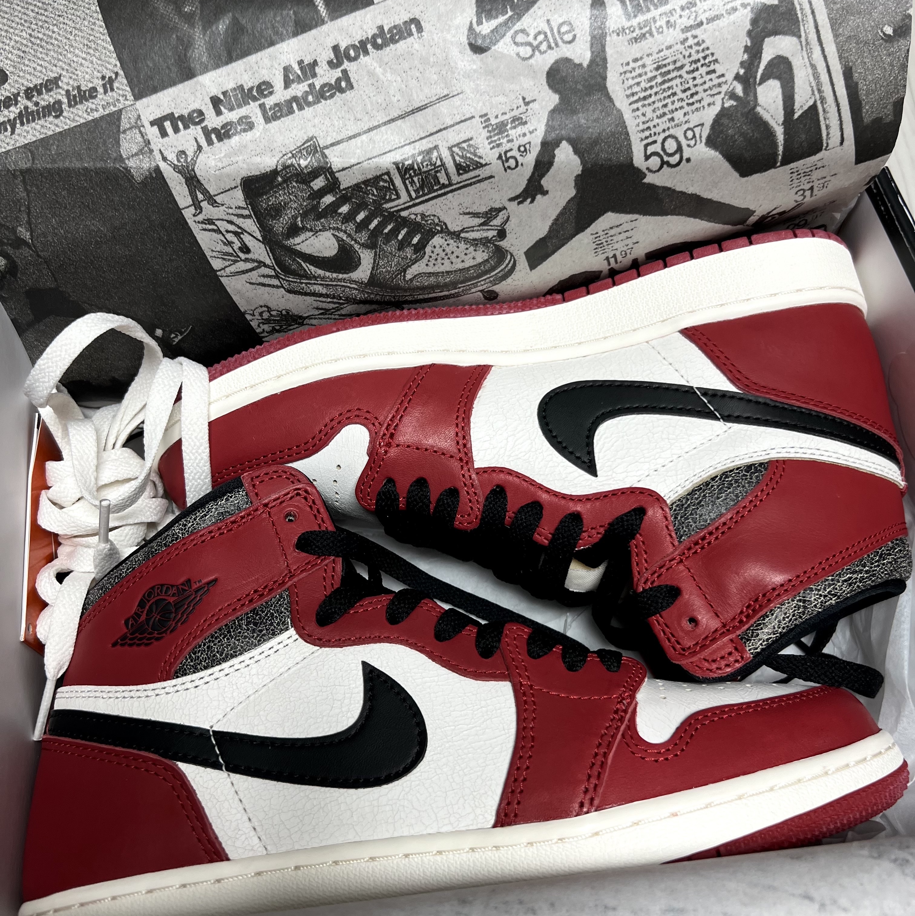 Jordan 1 Retro High OG Chicago 2022, (GS) Jordan 1 Retro High OG Chicago 2022 착용 스타일 - 1