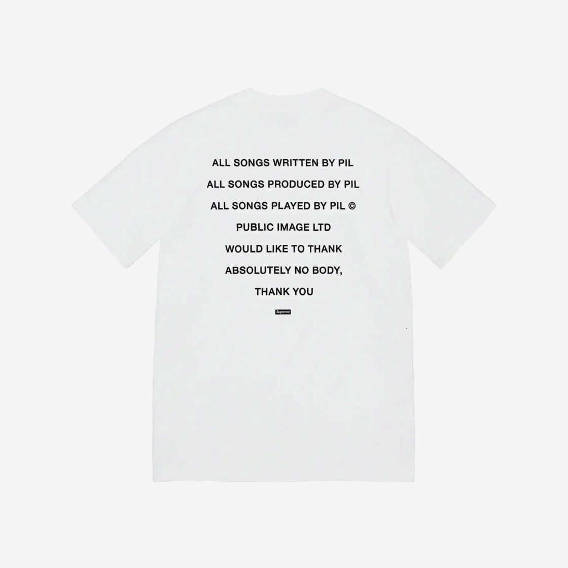 Supreme PiL T-Shirt White - 22FW 상세 이미지 2