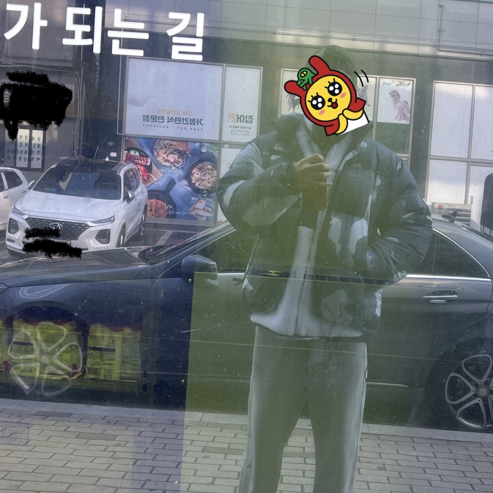 Supreme x The North Face Bleached Denim Print Nuptse Jacket Indigo - 21FW 착용 스타일