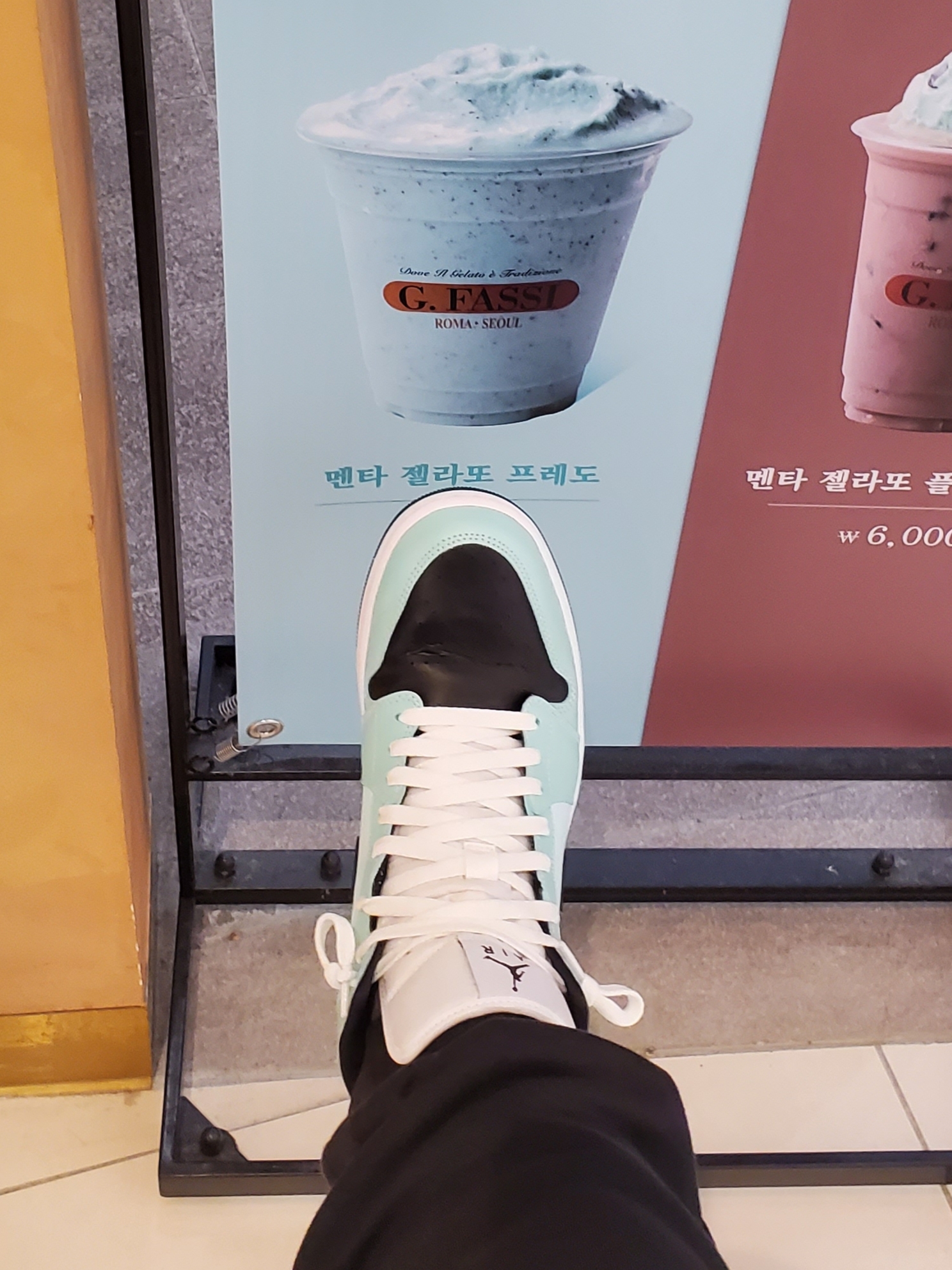 (W) Jordan 1 Mid Teal Tint 착용 스타일 - 2