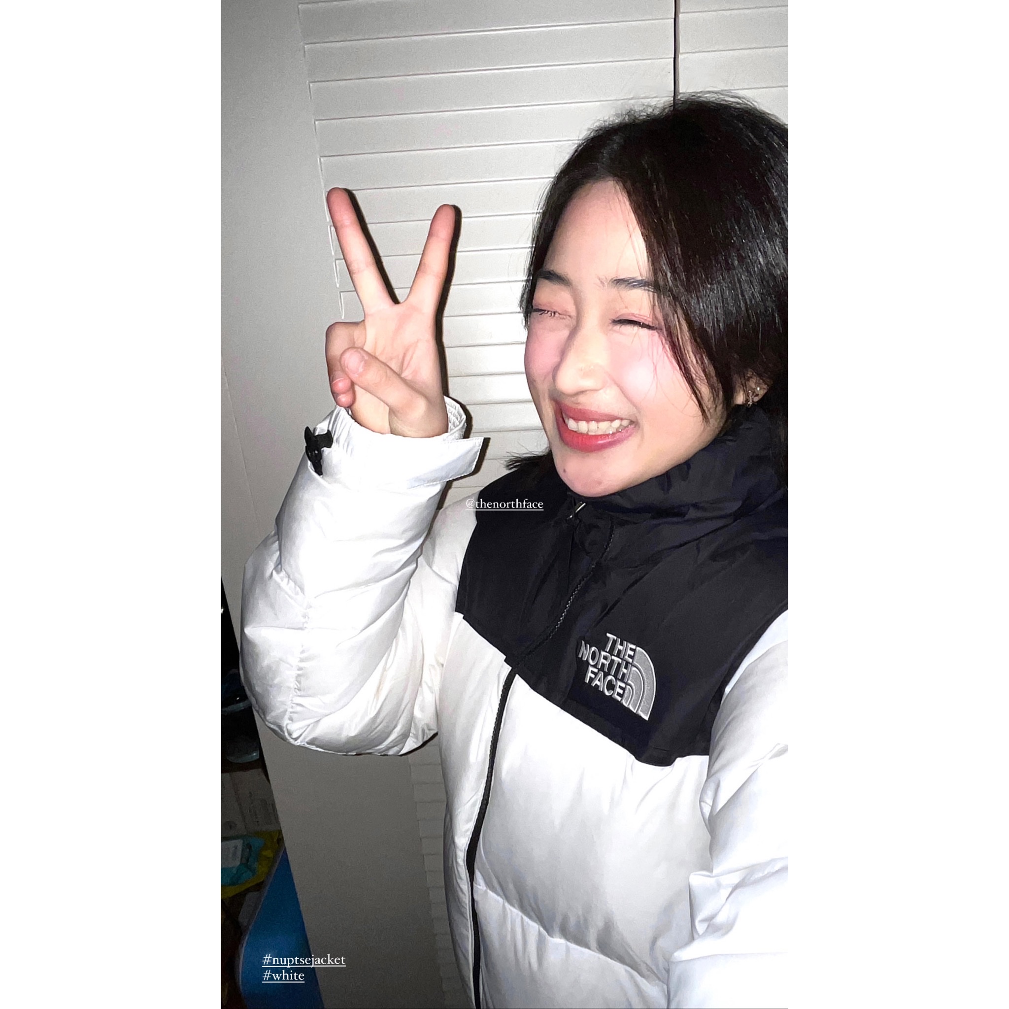 The North Face 1996 Eco Nuptse Jacket White 착용 스타일 - 1