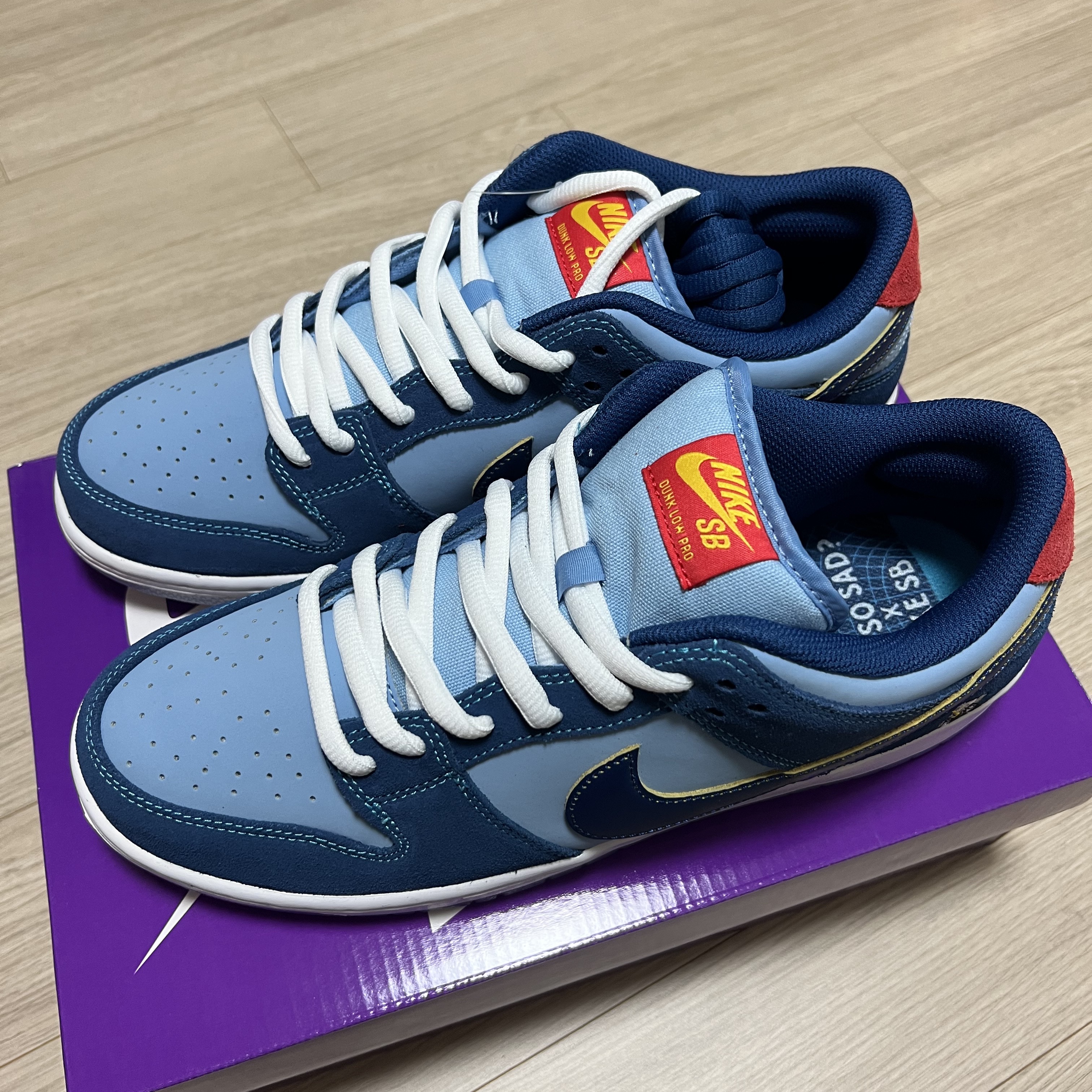 Nike x Why So Sad? SB Dunk Low Pro Coastal Blue 착용 스타일 - 1