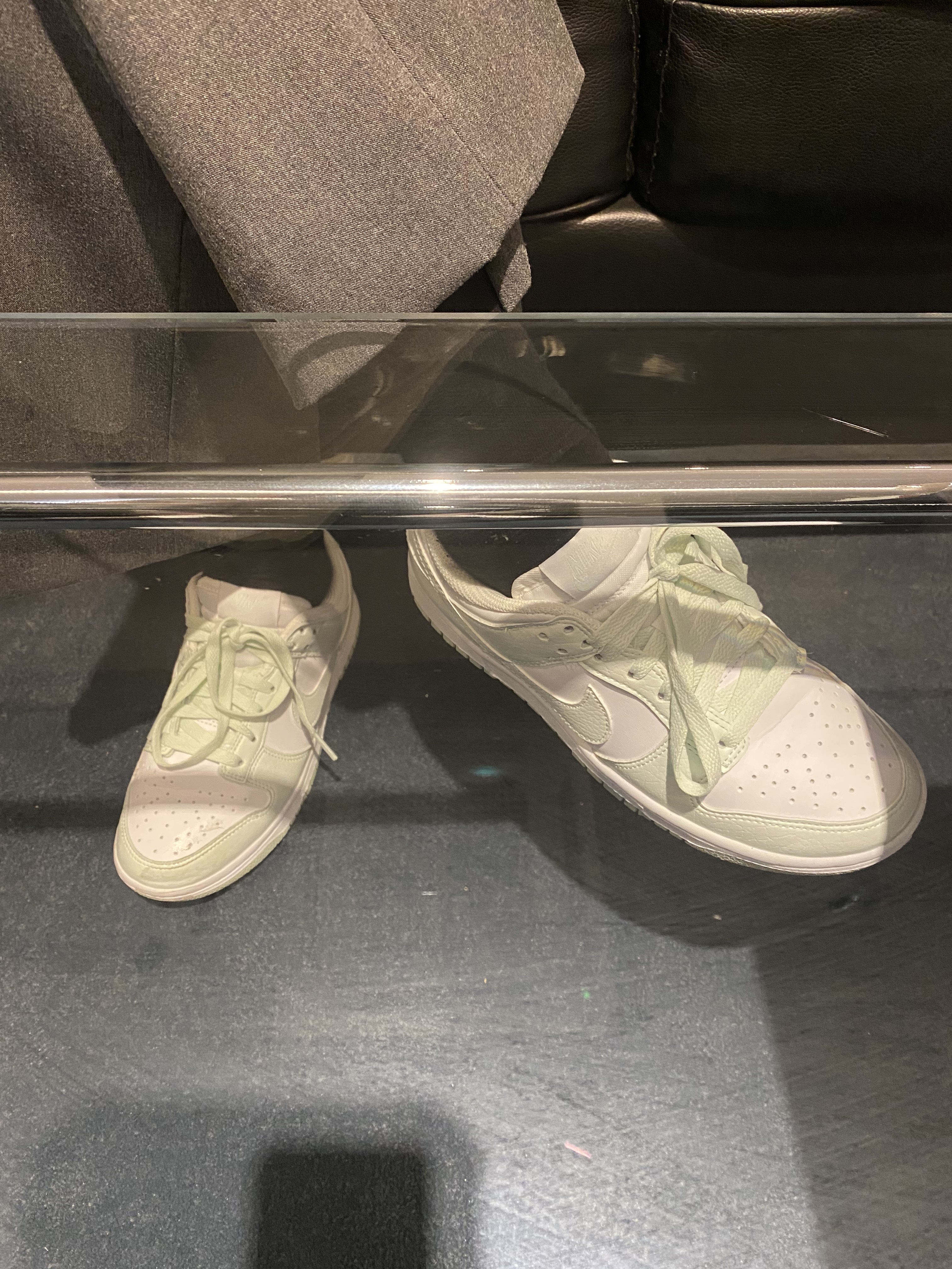 (W) Nike Dunk Low Next Nature Barely Green and White 착용 스타일