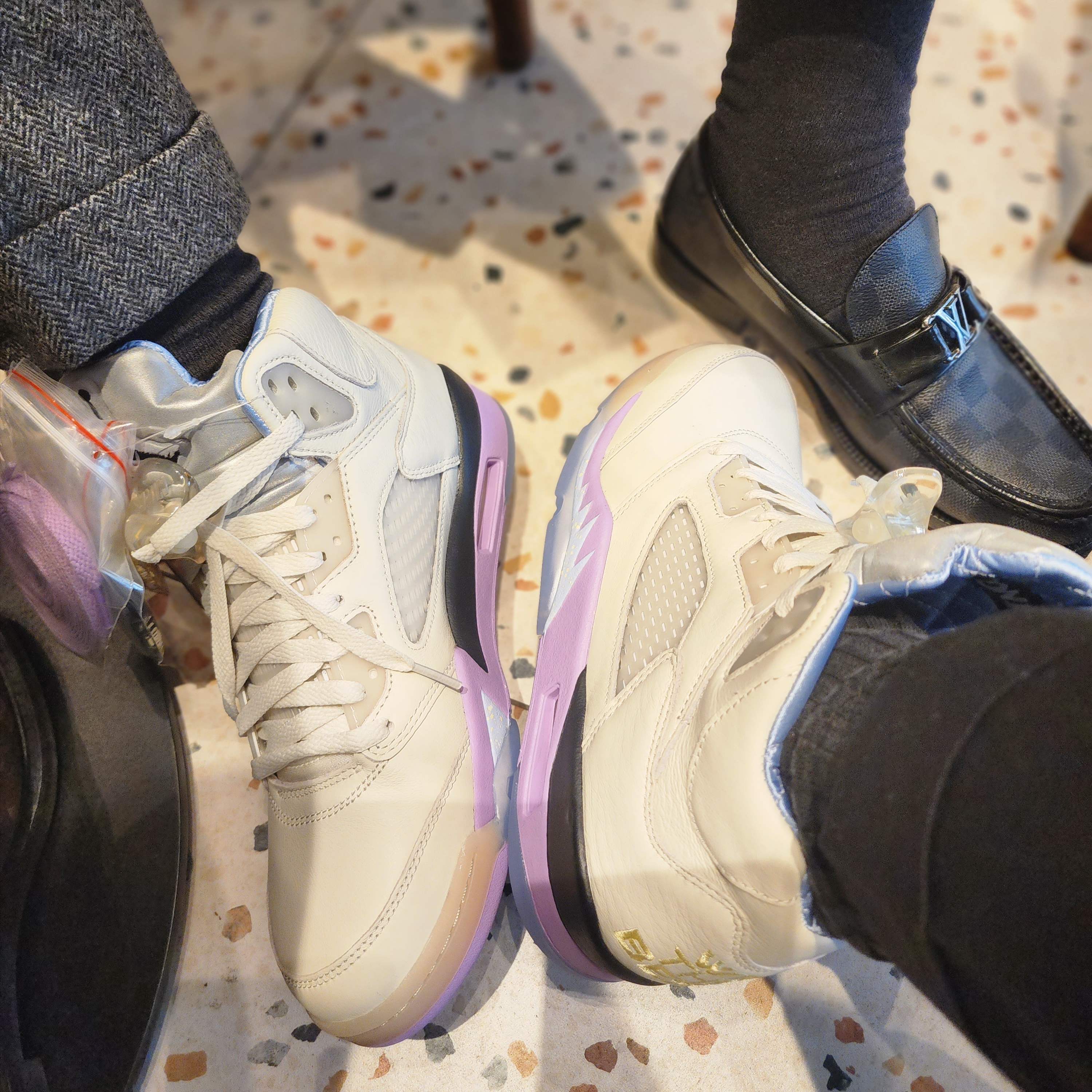 Jordan 5 x DJ Khaled Retro SP Sail Washed Yellow 착용 스타일 - 4
