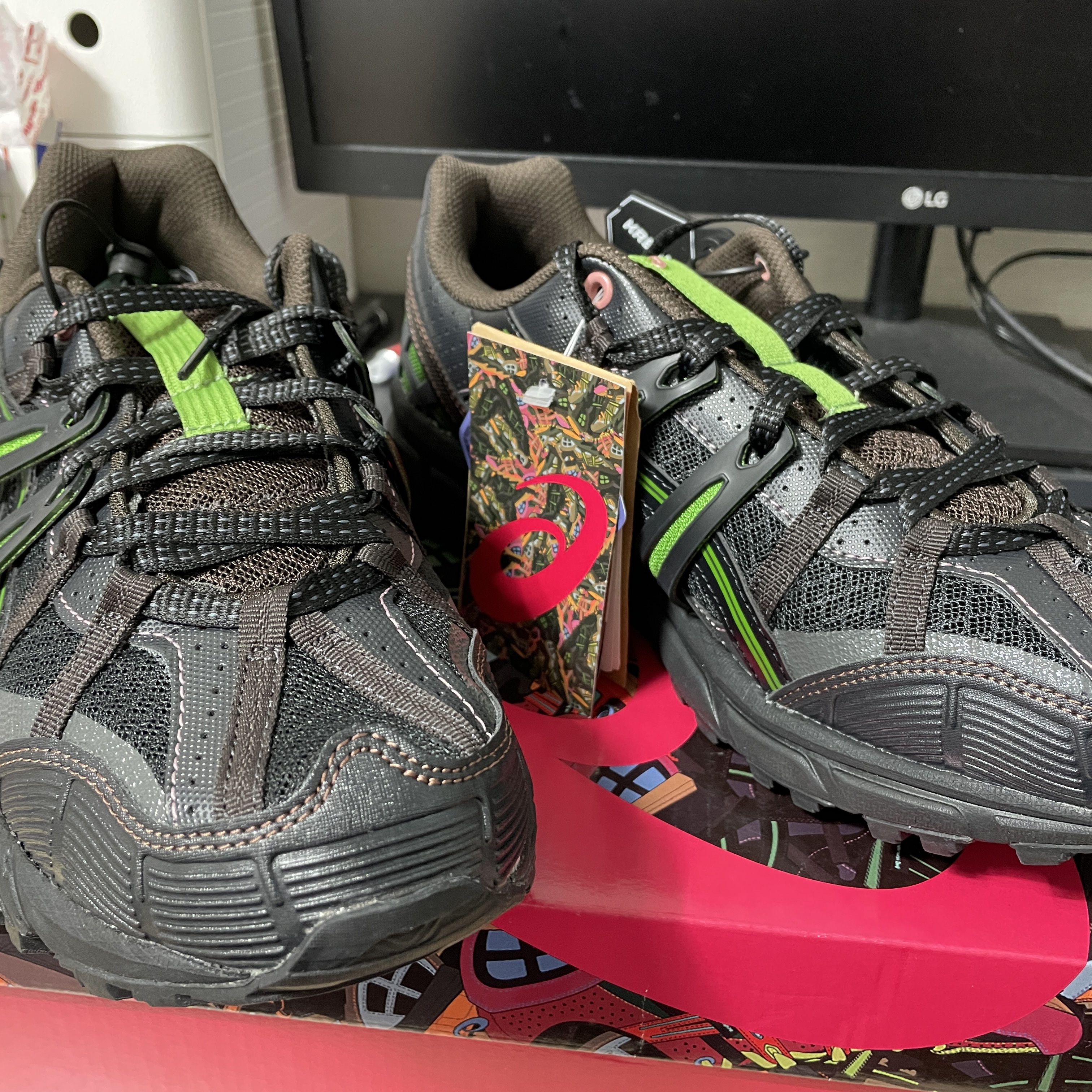 Asics x Andersson Bell Gel-Sonoma 15-50 Black Green 착용 스타일 - 1