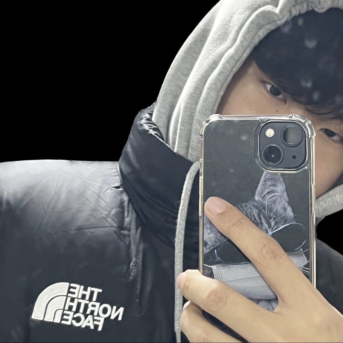 The North Face 1996 Eco Nuptse Jacket Black 착용 스타일