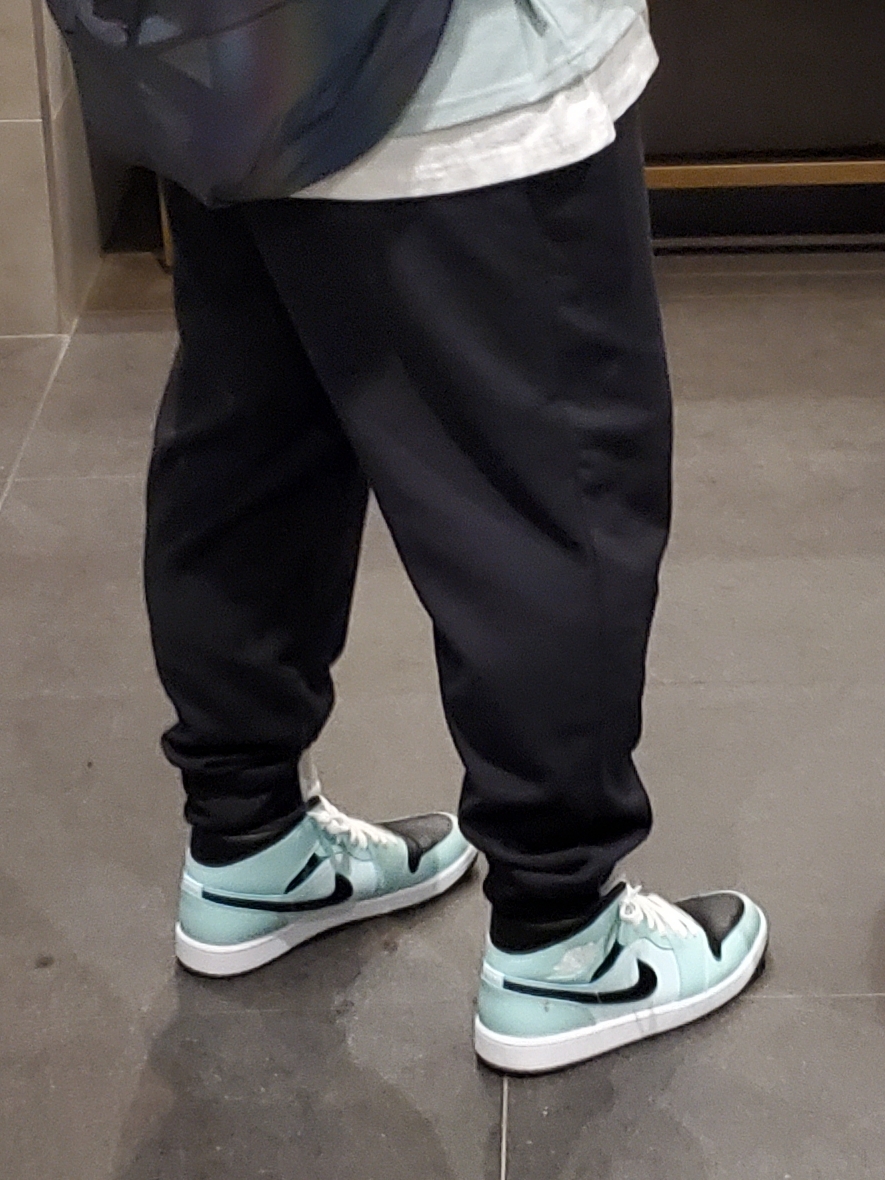 (W) Jordan 1 Mid Teal Tint 착용 스타일 - 1
