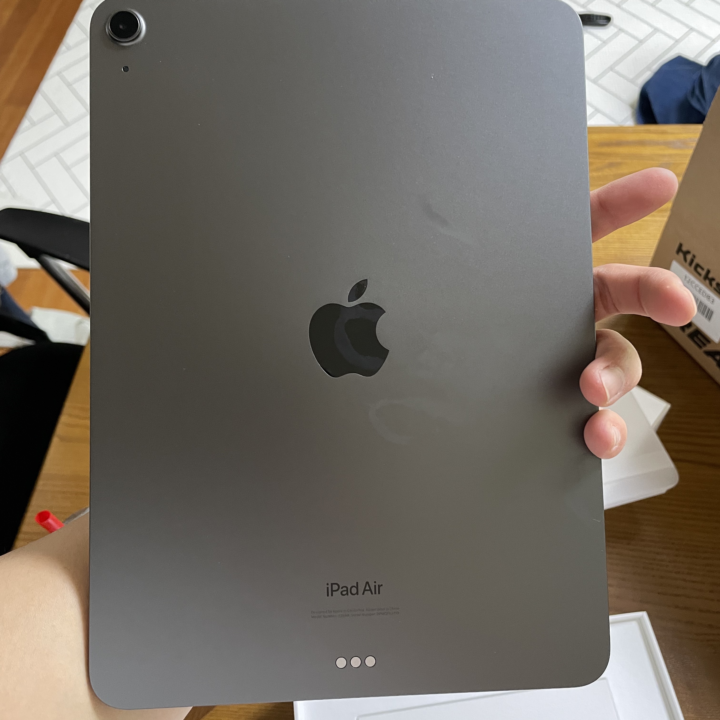 Apple iPad Air 5th Gen Wifi 64GB Space Gray (Korean Ver.), Apple Pencil 2nd Gen 착용 스타일 - 3