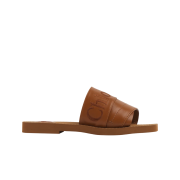 (W) Chloe Woody Flat Mule Caramello