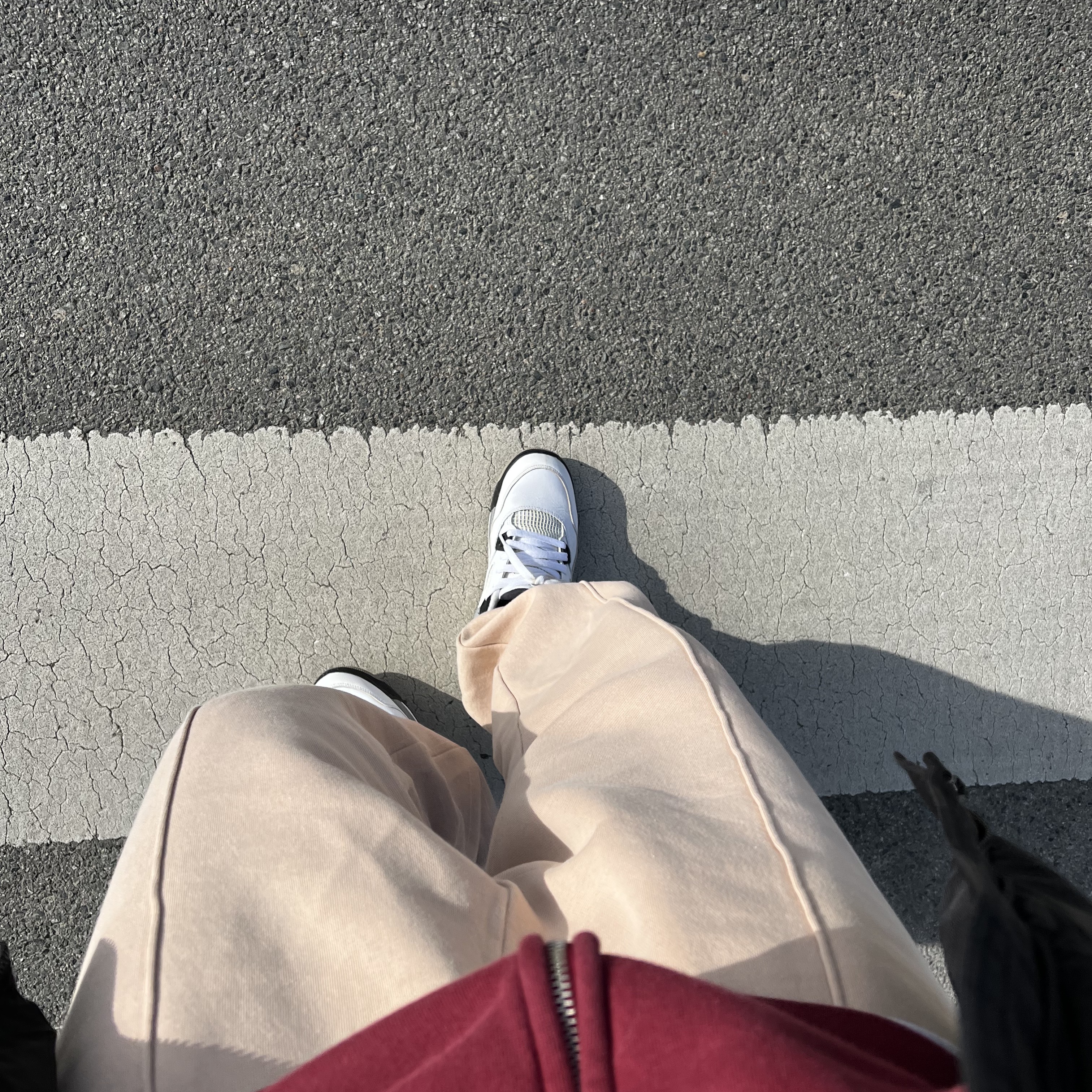 Nike NRG Solo Swoosh Fleece Pants Khaki - US/EU, Jordan 4 Retro OG White Cement 2016 착용 스타일 - 3