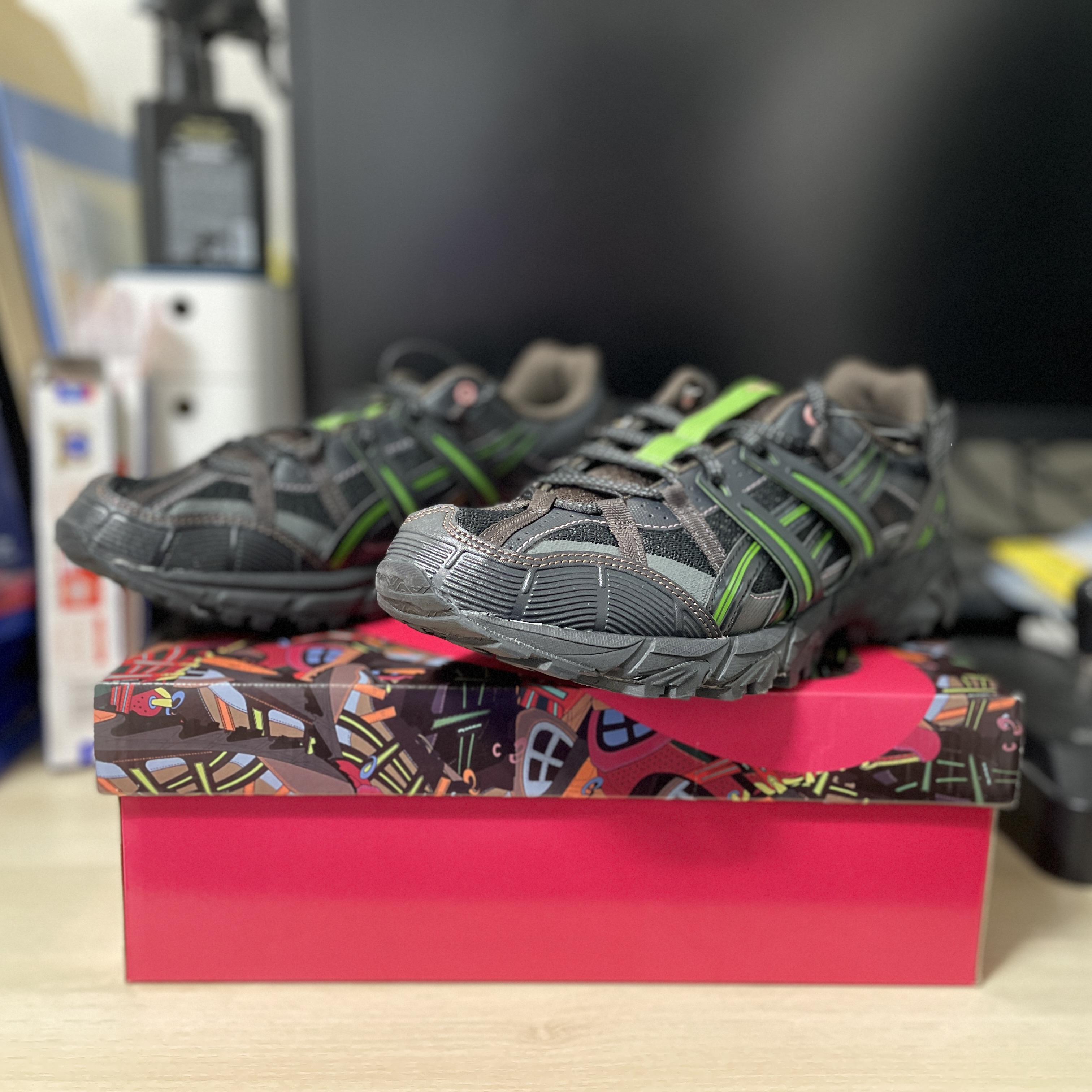 Asics x Andersson Bell Gel-Sonoma 15-50 Black Green 착용 스타일 - 2