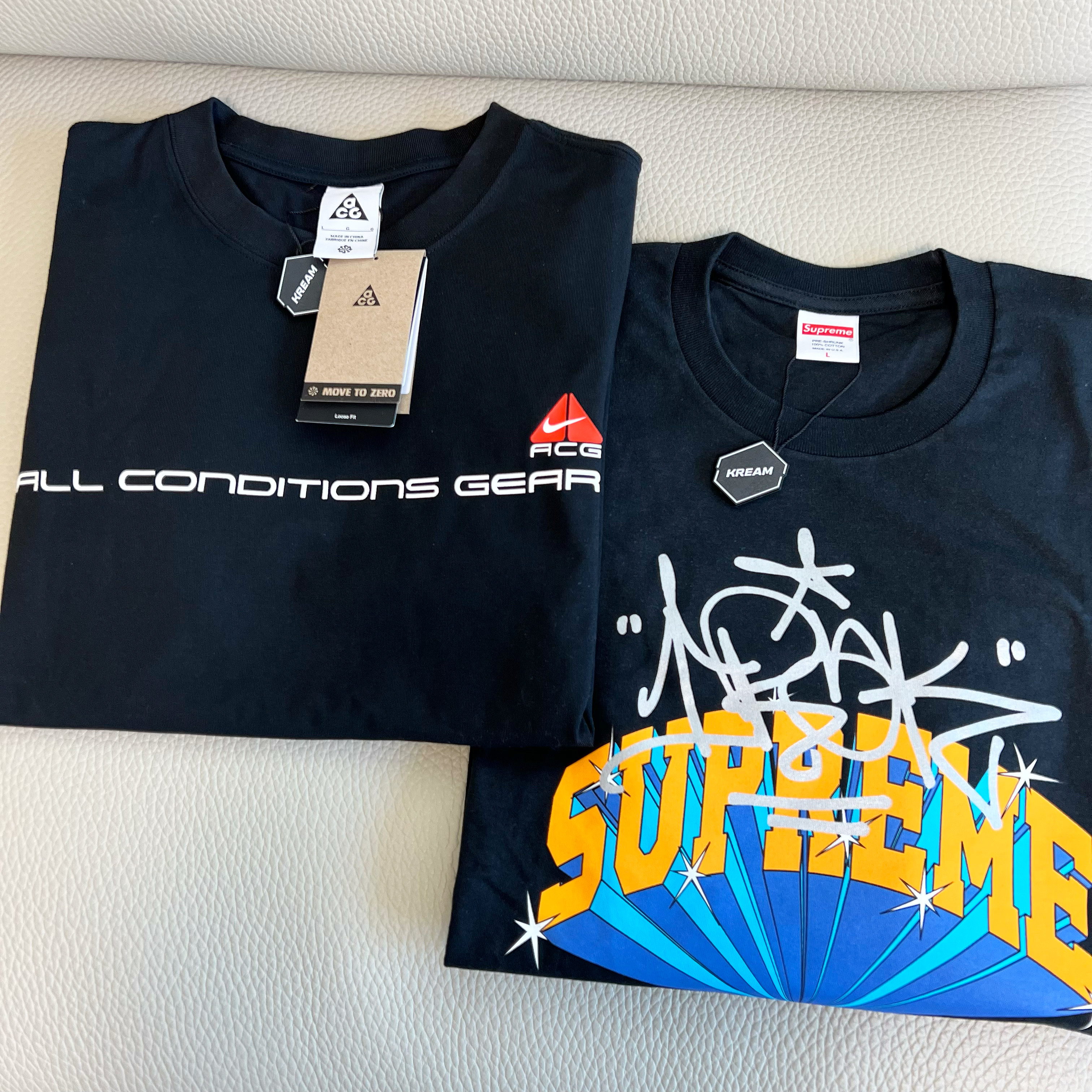 Nike NRG ACG SSNL Lungs Long Sleeve T-Shirt Black - Asia, Supreme x Irak Arc T-Shirt Black - 22FW 착용 스타일