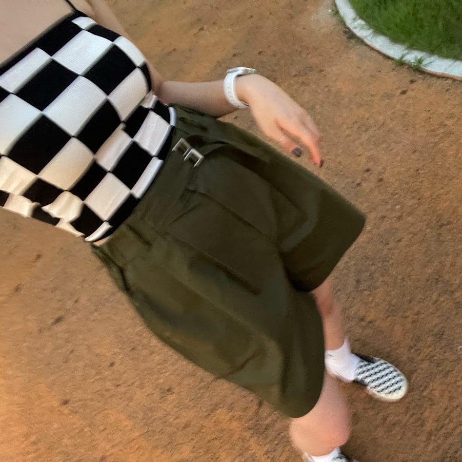 Vans Checkerboard Comfycush One Black 착용 스타일 - 1
