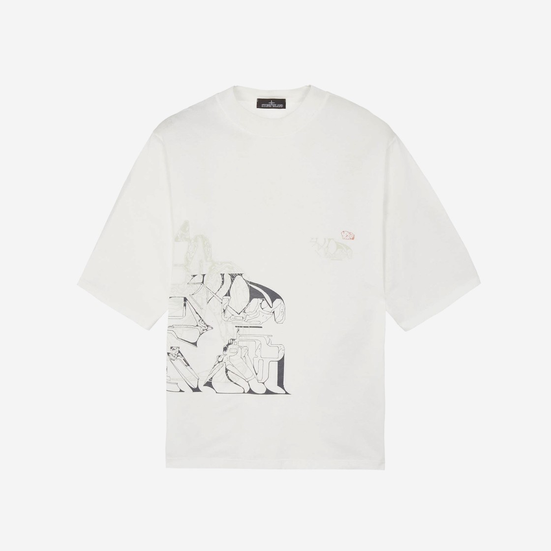 Stone Island 2012B S/S Crewneck T-Shirt Chapter 2 Natural White - 22FW 상세 이미지 1