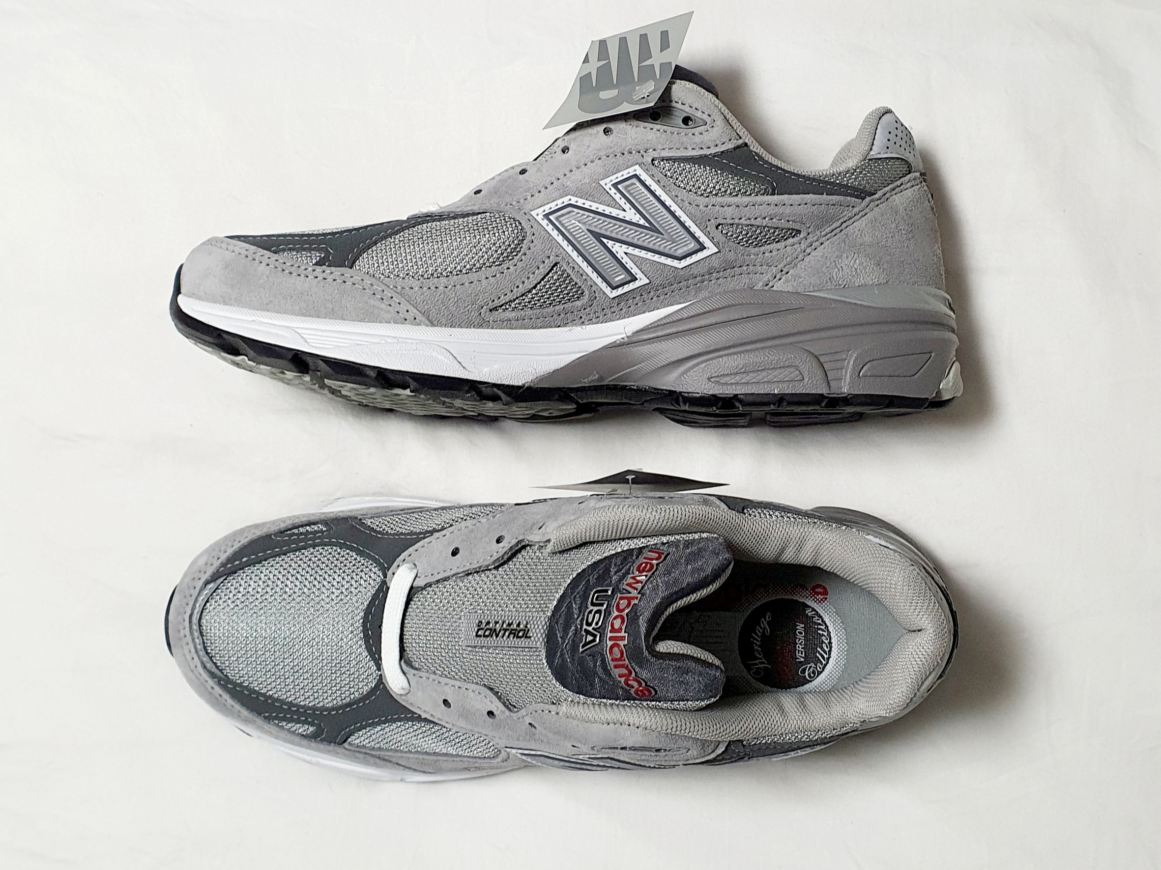 New Balance 990v3 Made in USA Grey - D Standard 착용 스타일 - 4