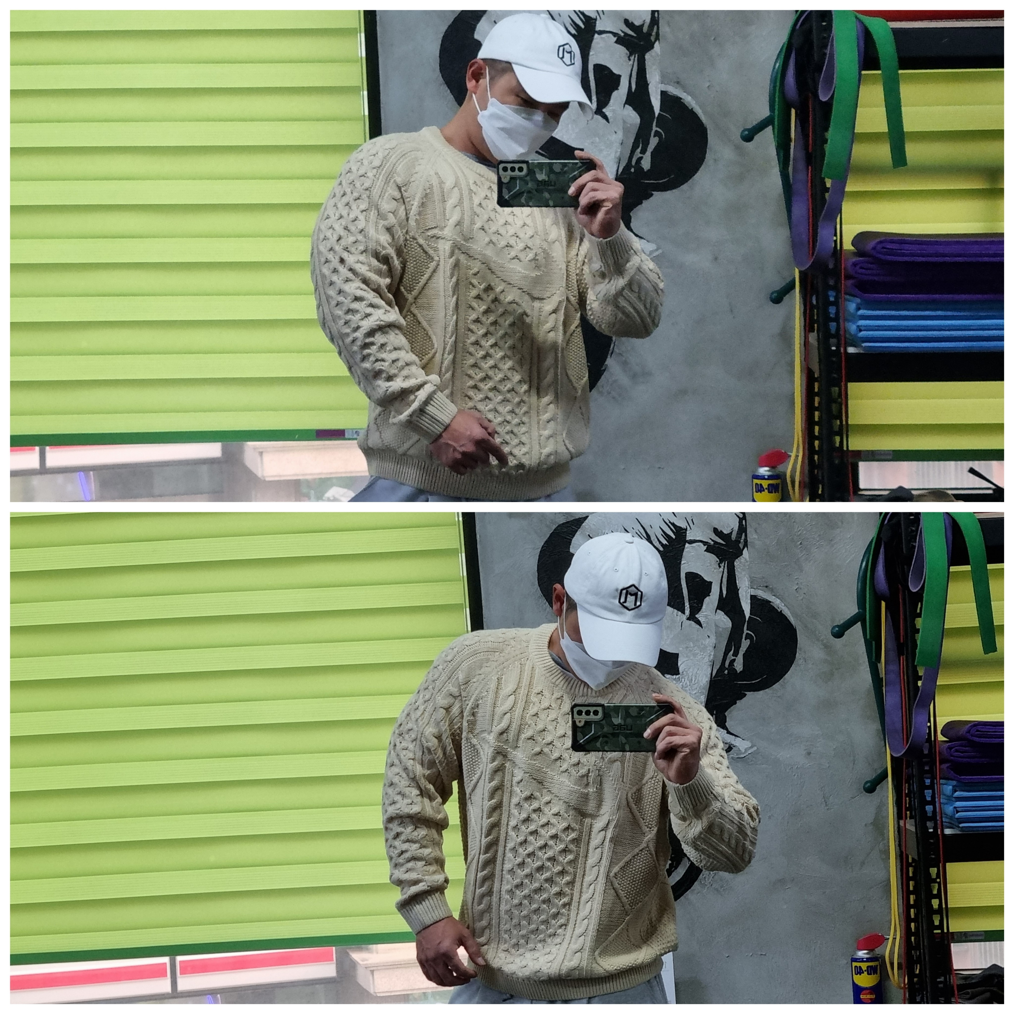 Nike Cable Knit LS Sweater Rattan - Asia 착용 스타일 - 1