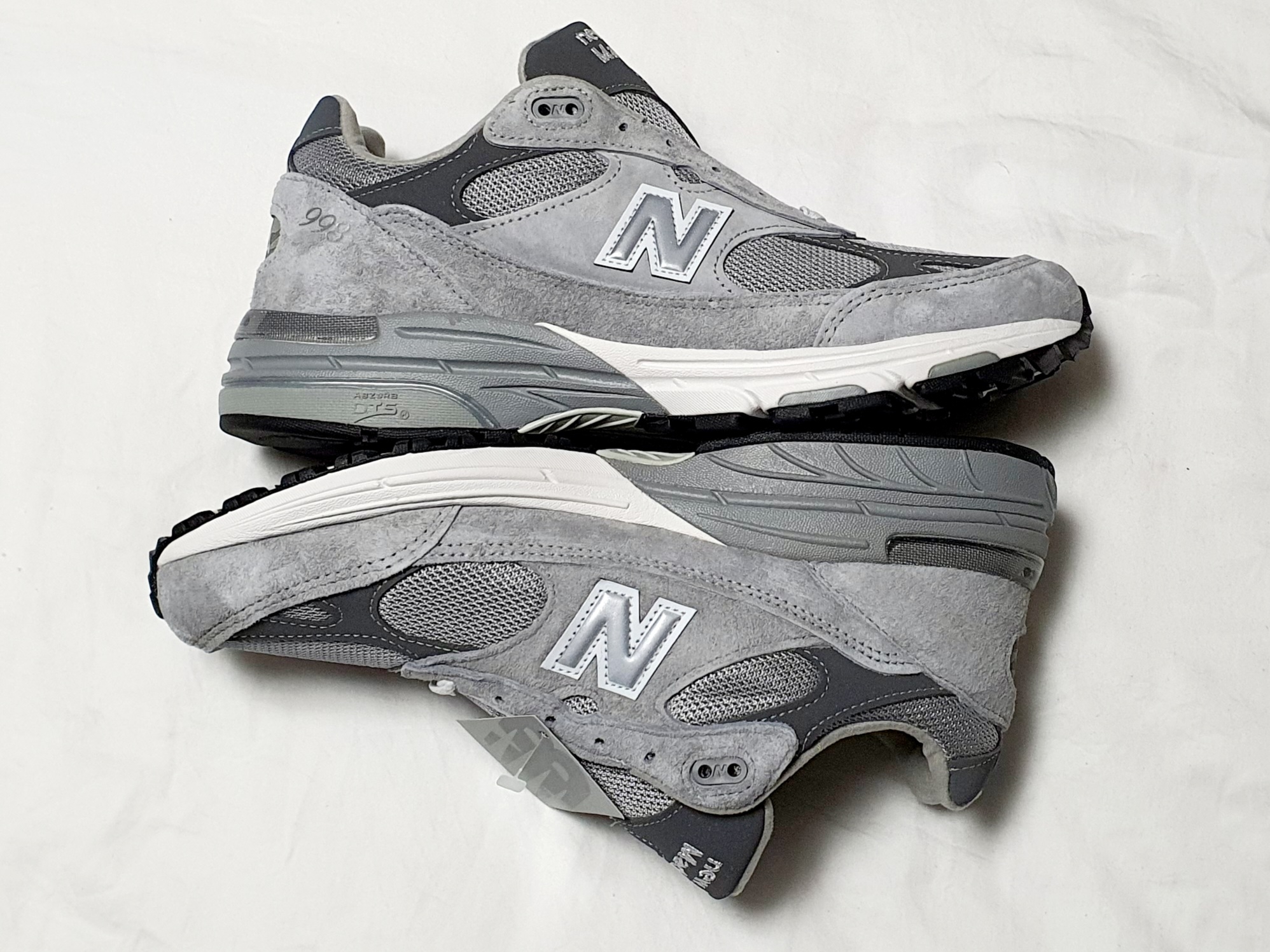 New Balance 993 Made in USA Grey - D Standard 착용 스타일 - 5
