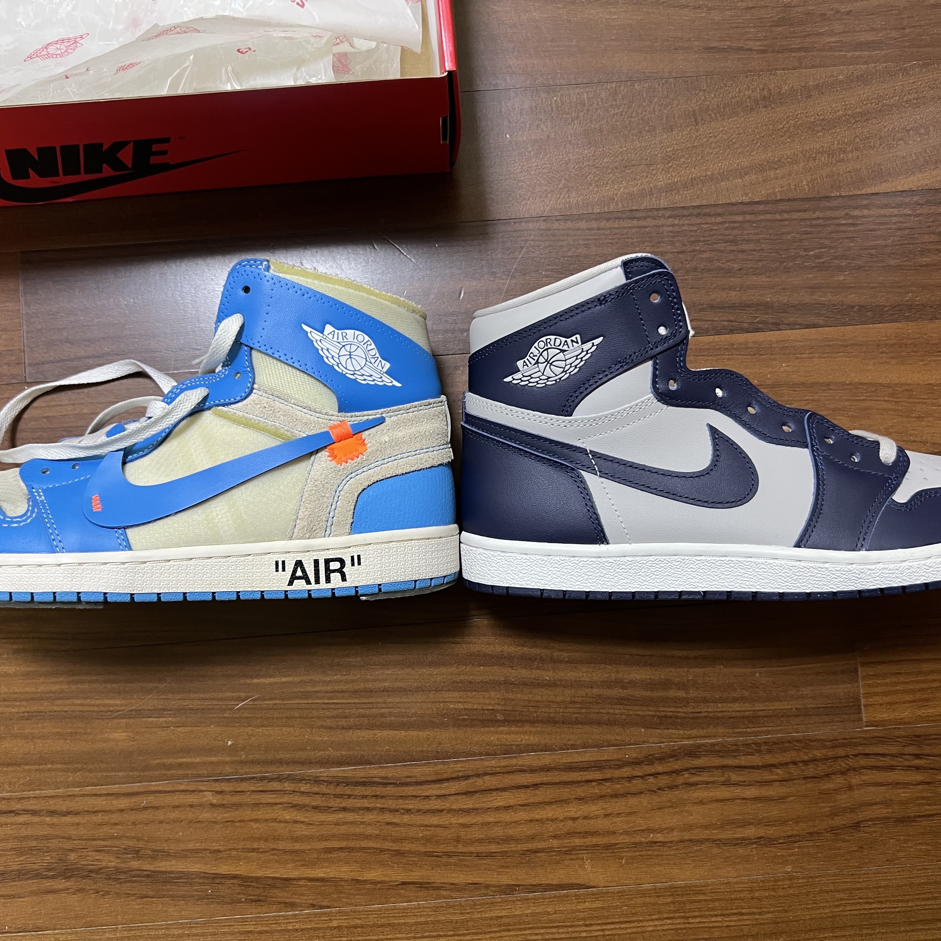 Jordan 1 High 85 College Navy, Jordan 1 Retro High OG Defiant SB LA to Chicago 착용 스타일 - 5