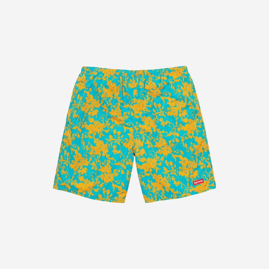 Supreme Nylon Water Shorts Teal Floral - 20SS 상세 이미지 1