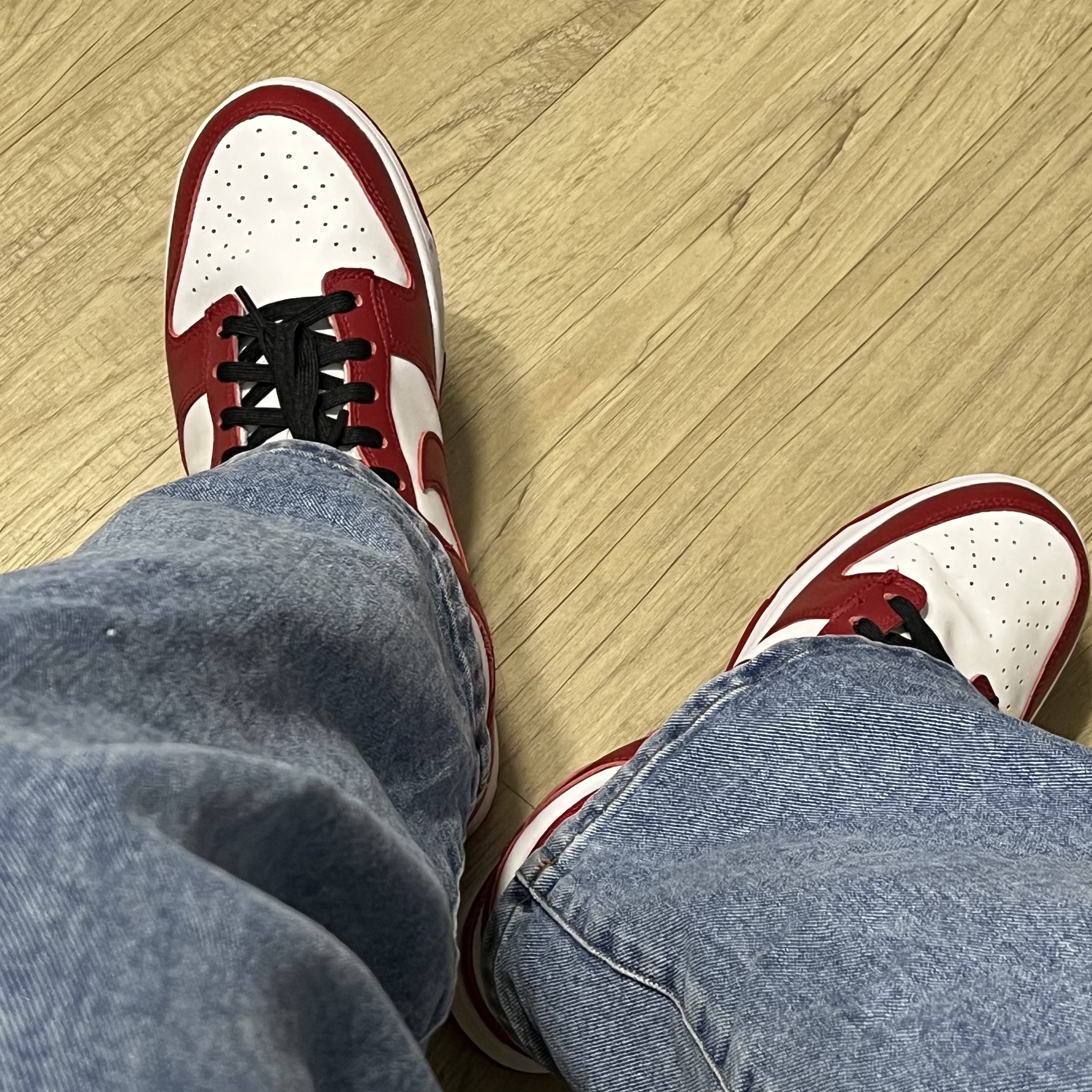 Nike Dunk Low Retro Gym Red 착용 스타일 - 1