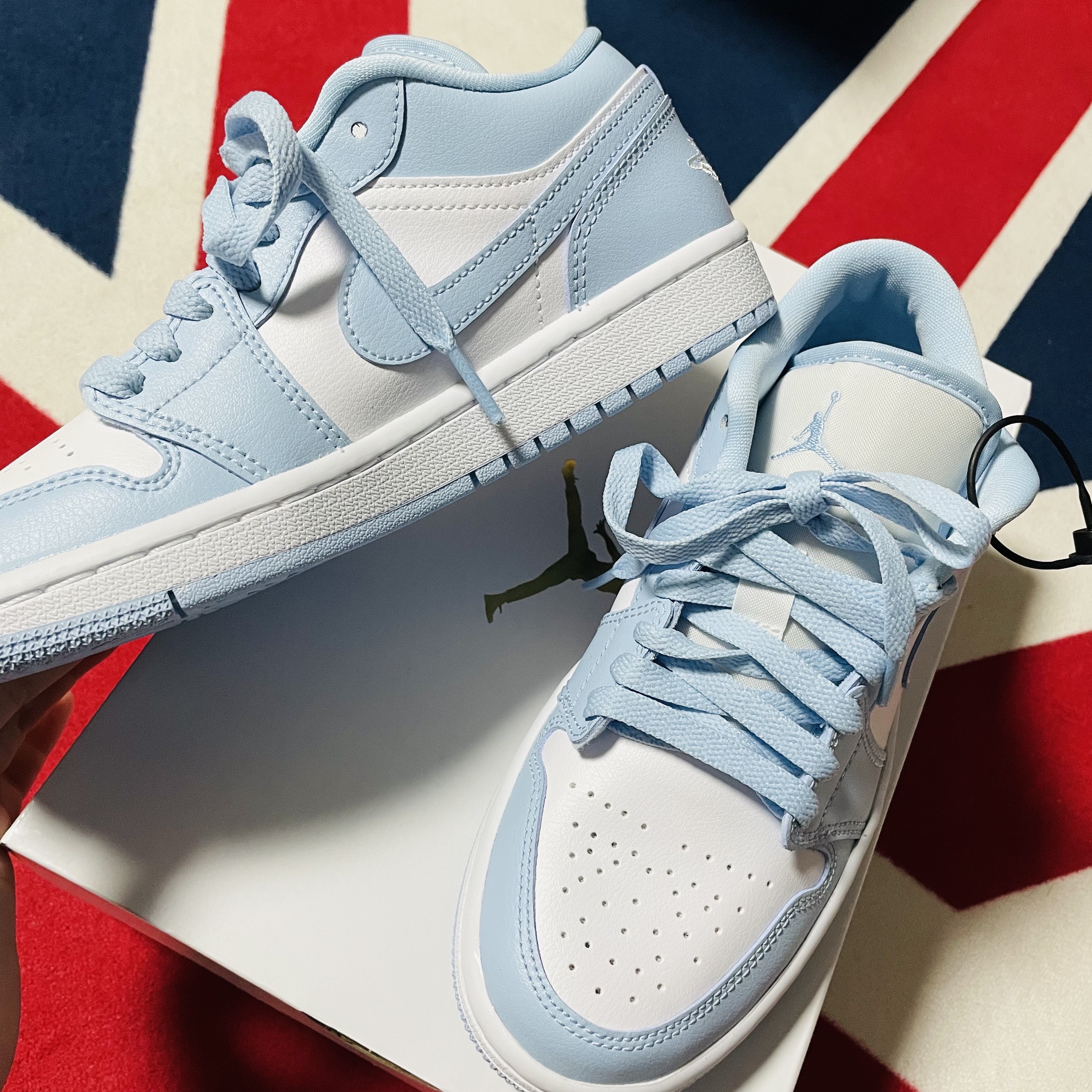 (W) Jordan 1 Low White Ice Blue 착용 스타일 - 3