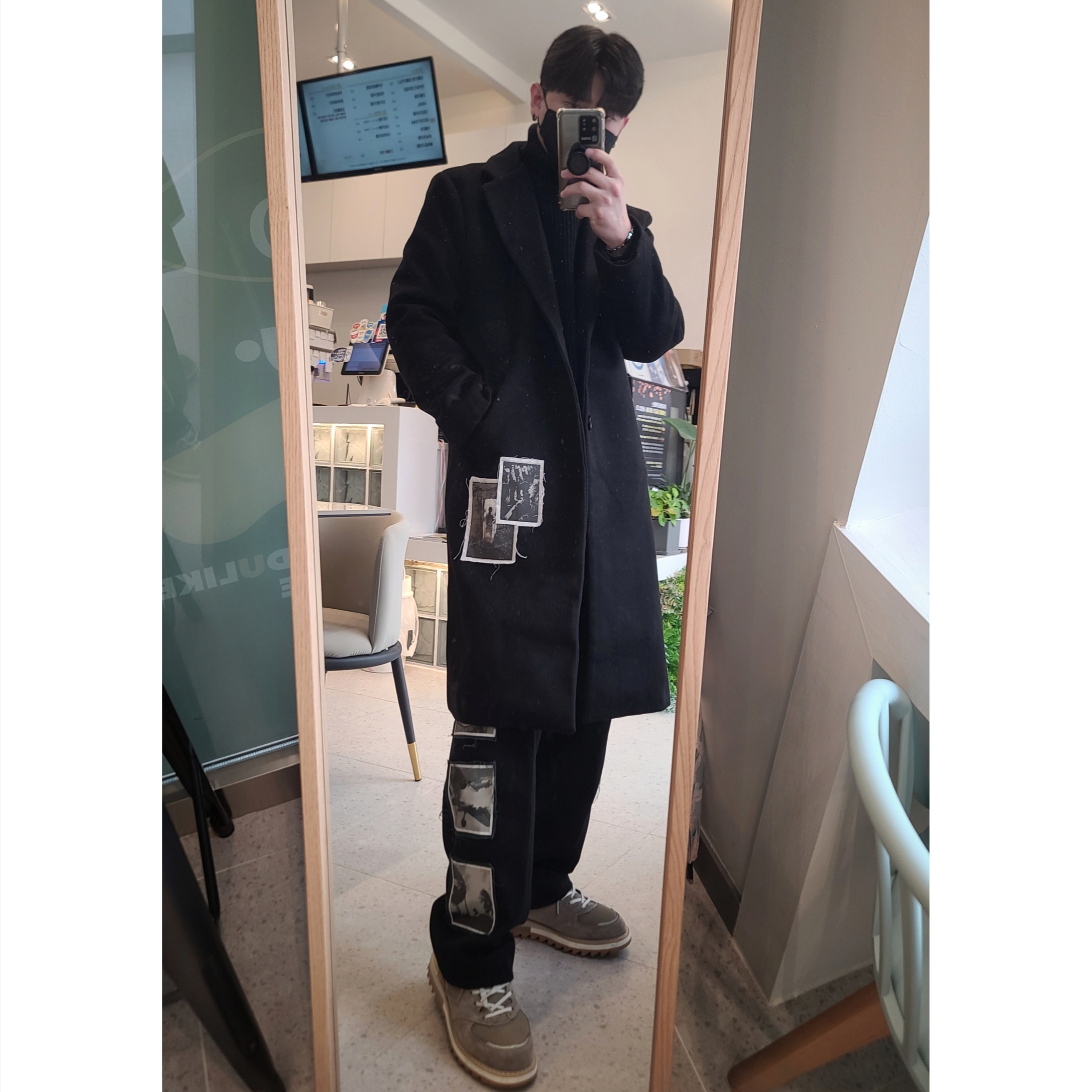 New Balance x Tokyo Design Studio 574 Grey Dune 착용 스타일 - 1