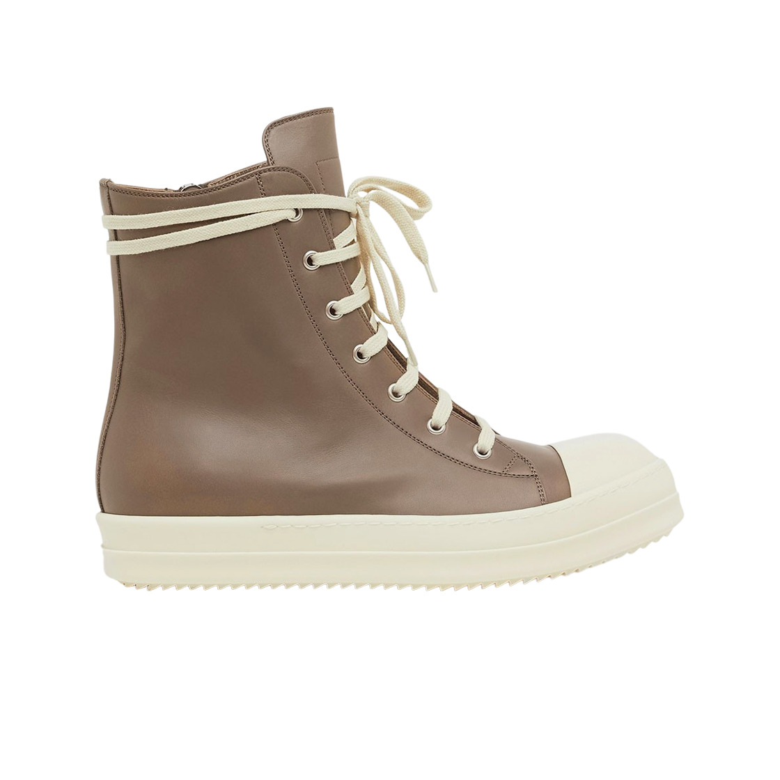 릭 오웬스 카프 레더 스트로브 스니커즈 다크 펄 밀크 화이트(Rick Owens Calf Leather Strobe Sneakers Dark Pearl Milk White) - 1