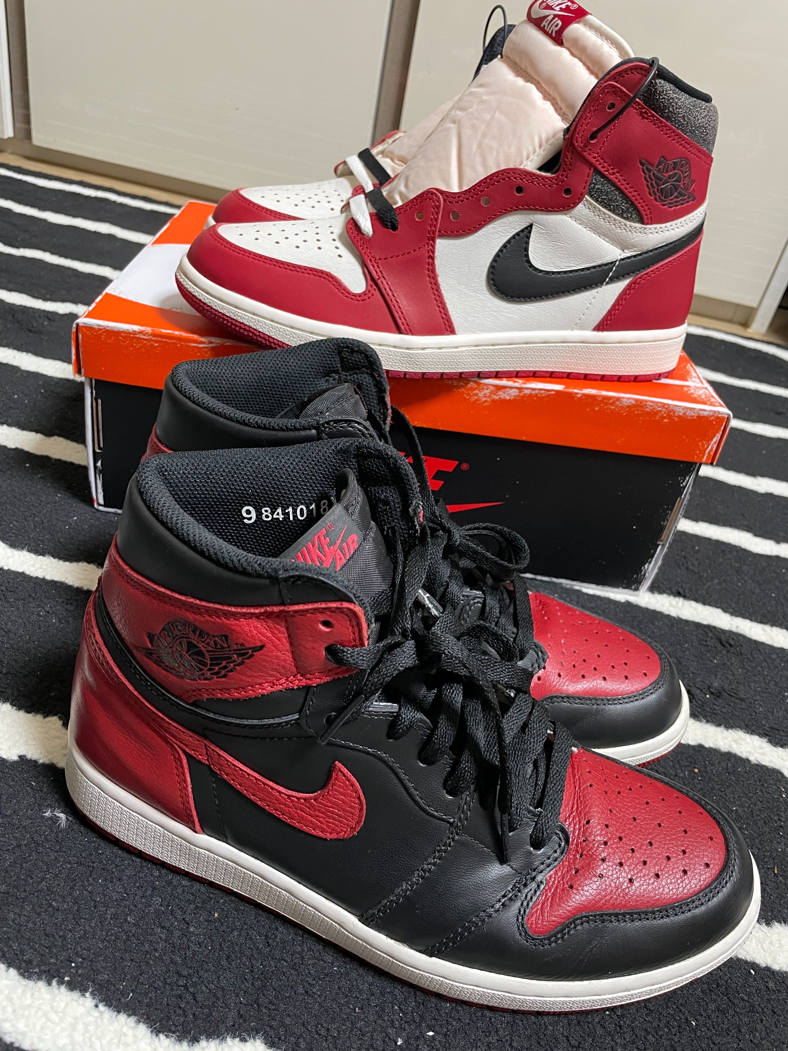 Jordan 1 Retro High OG Chicago 2022, Jordan 1 Retro High OG Bred Banned 2016 착용 스타일
