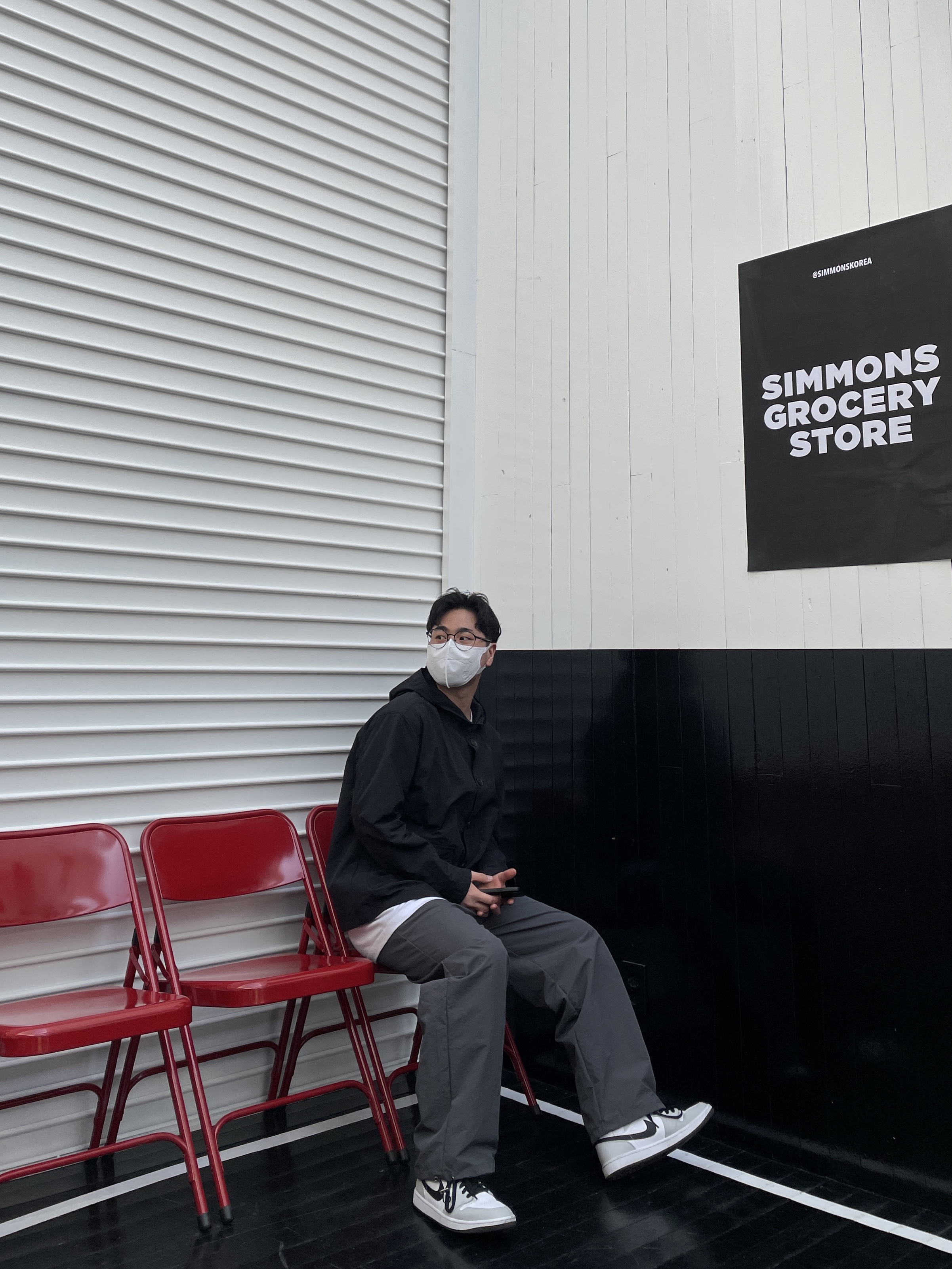 (W) Jordan 1 Mid Grey Fog 착용 스타일