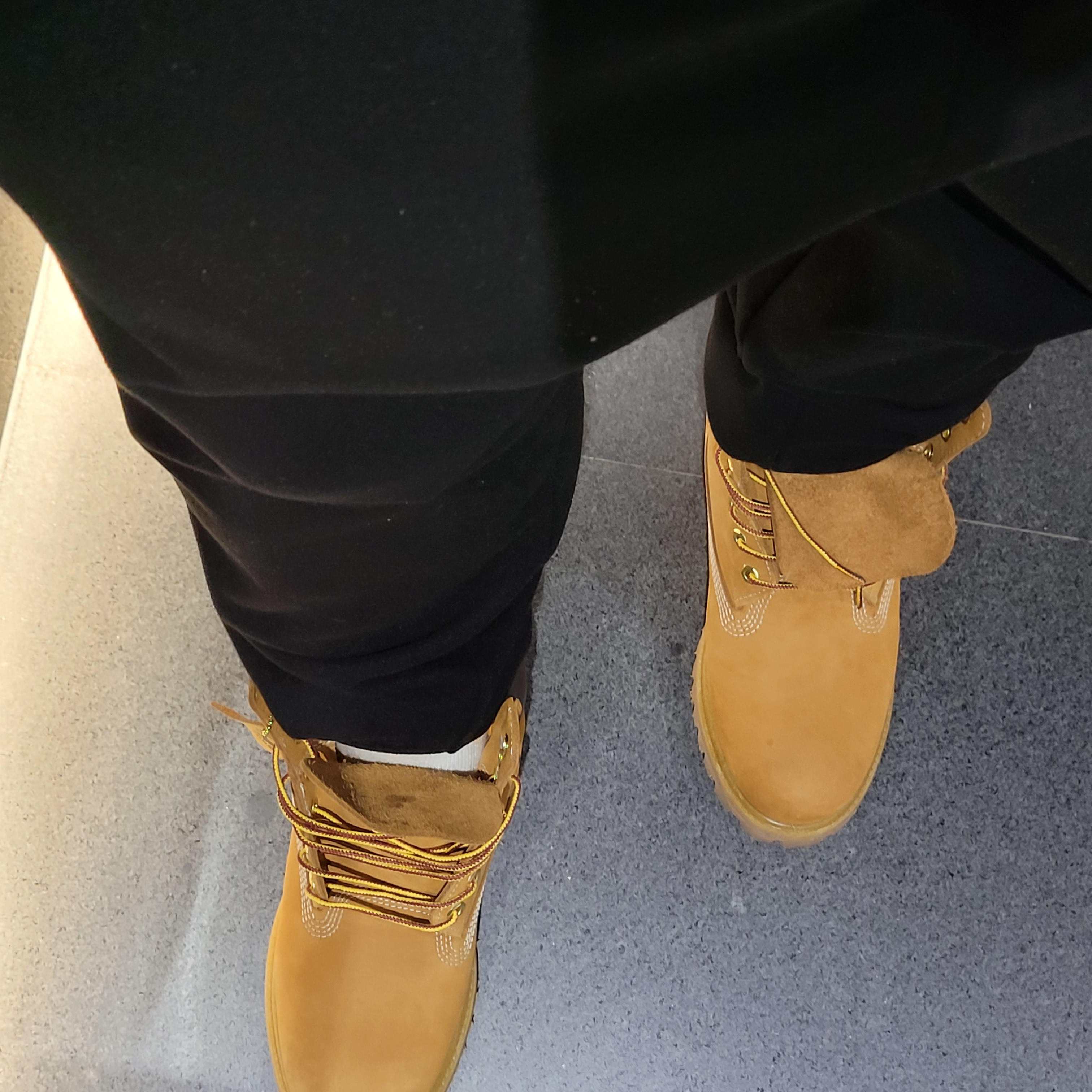 Timberland Premium 6 inch Waterproof Boot Wheat Nubuck - Wide 착용 스타일