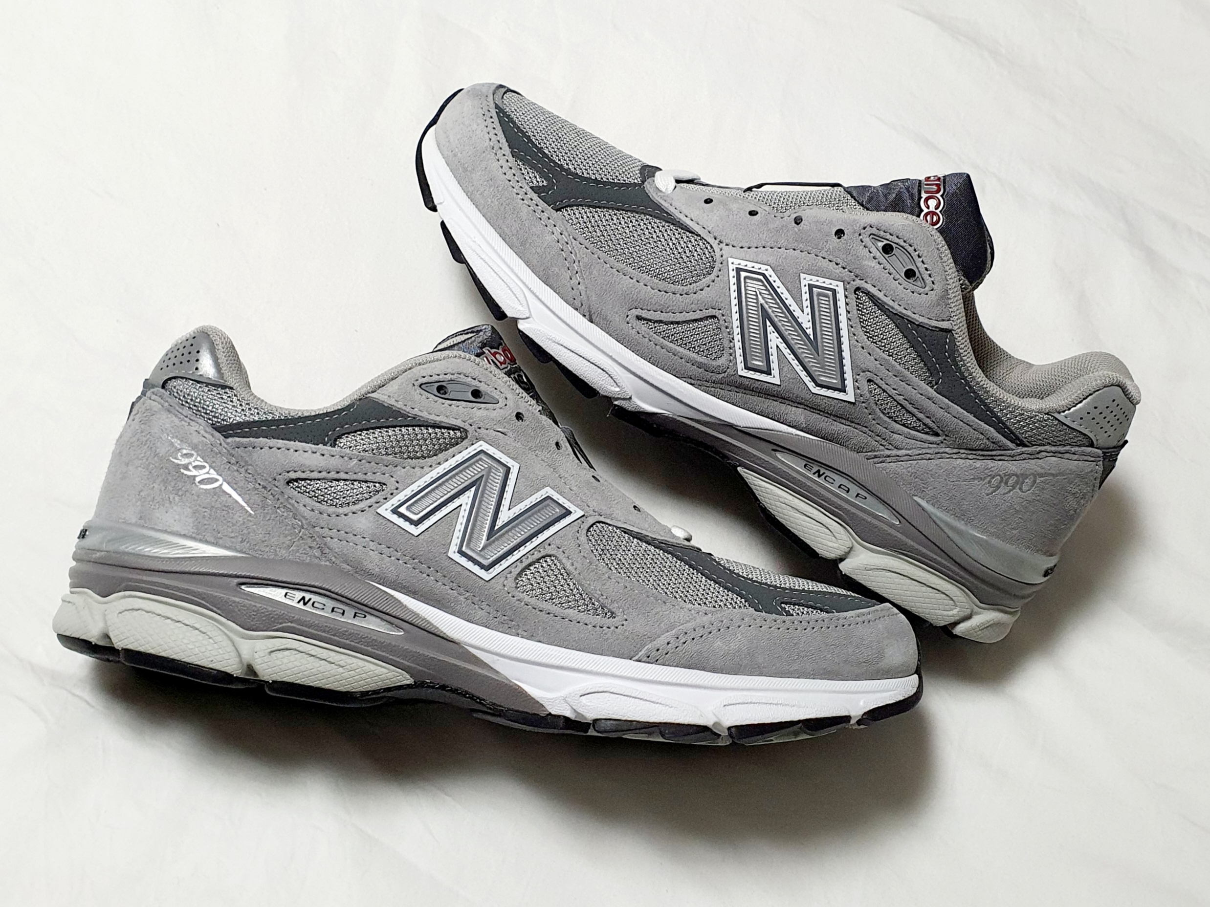 New Balance 990v3 Made in USA Grey - D Standard 착용 스타일 - 2