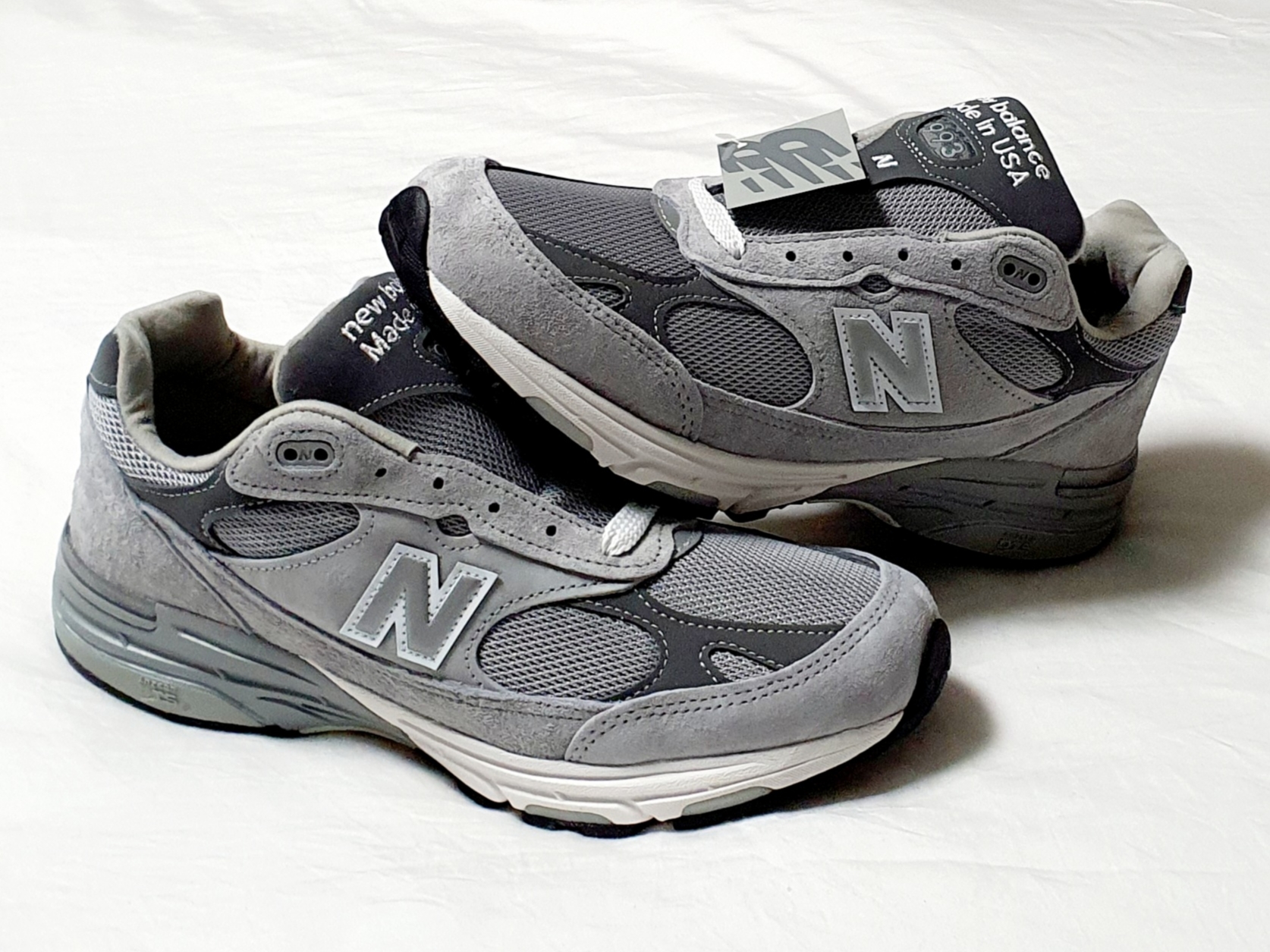 New Balance 993 Made in USA Grey - D Standard 착용 스타일 - 2