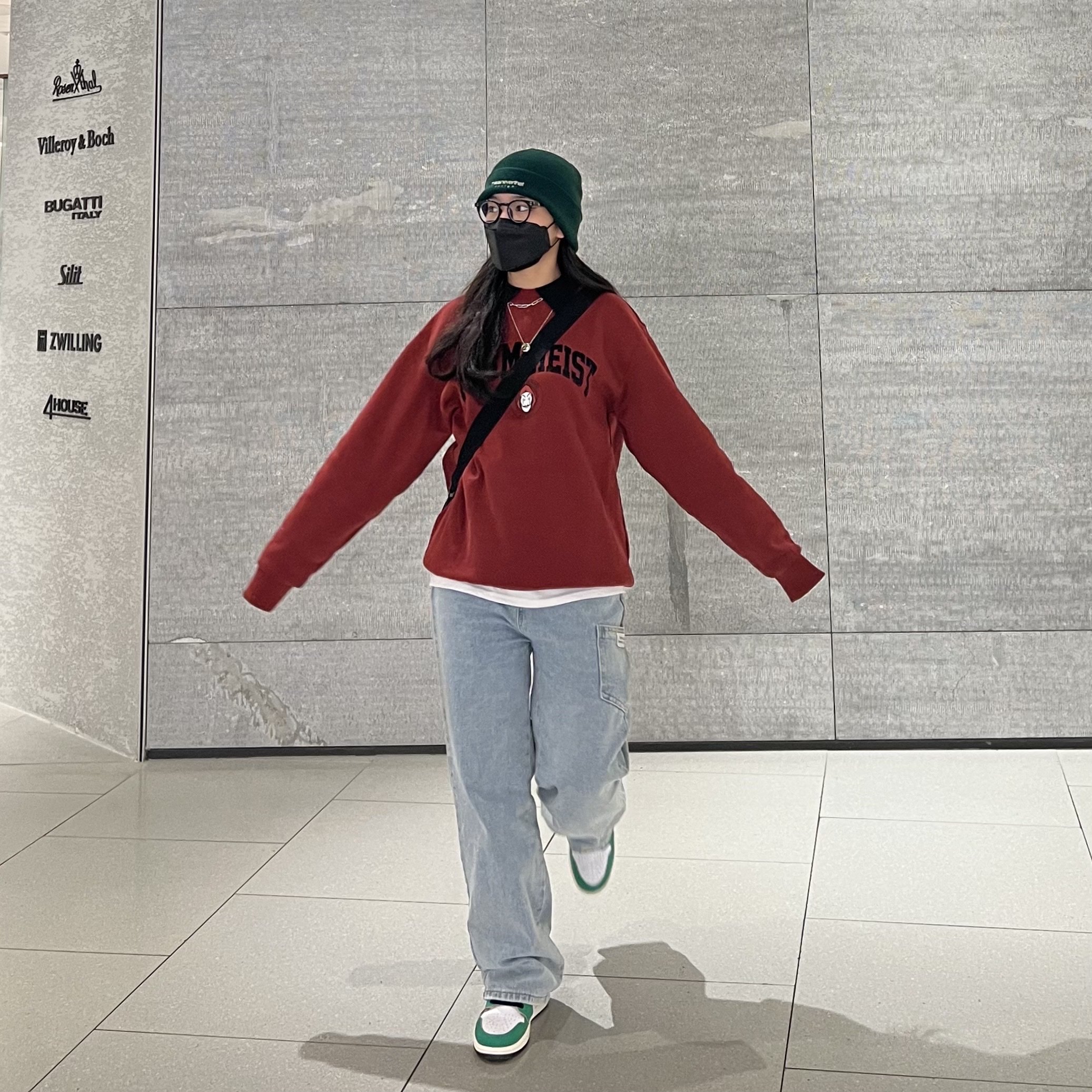 (W) Jordan 1 Retro High OG Lucky Green 착용 스타일 - 5