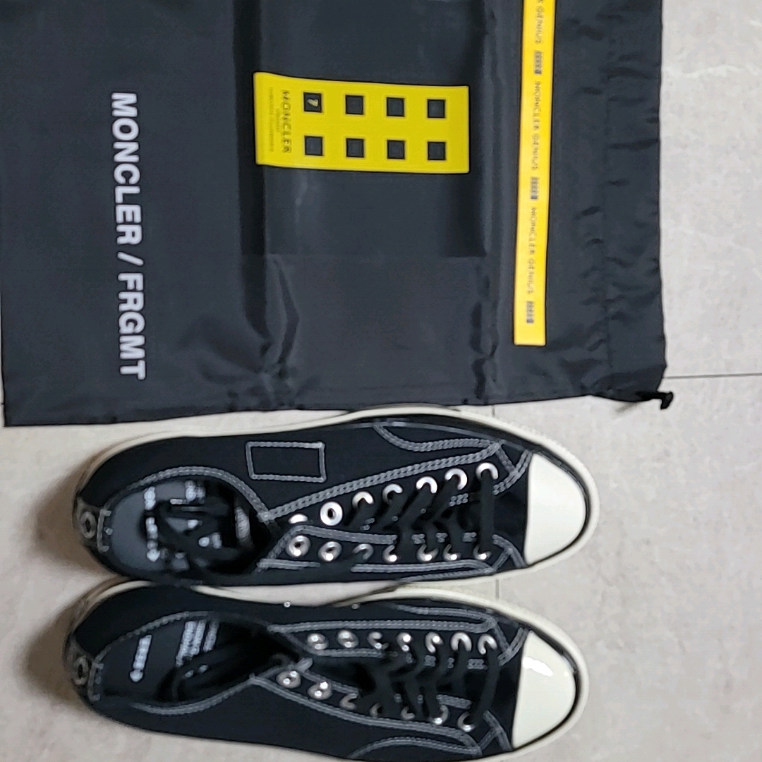 Converse x Moncler x Fragment Chuck 70 Ox Black 착용 스타일 - 4