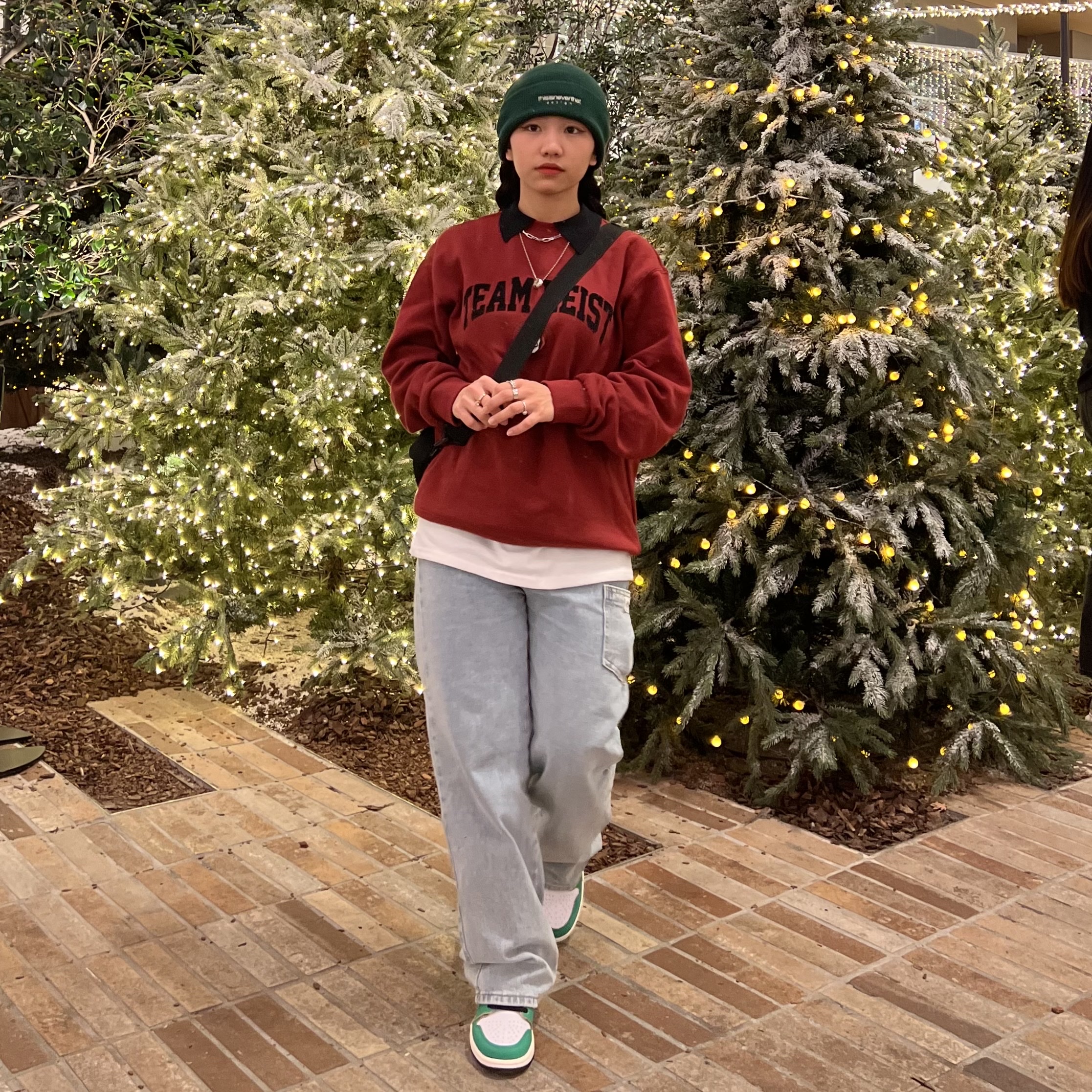 (W) Jordan 1 Retro High OG Lucky Green 착용 스타일 - 2